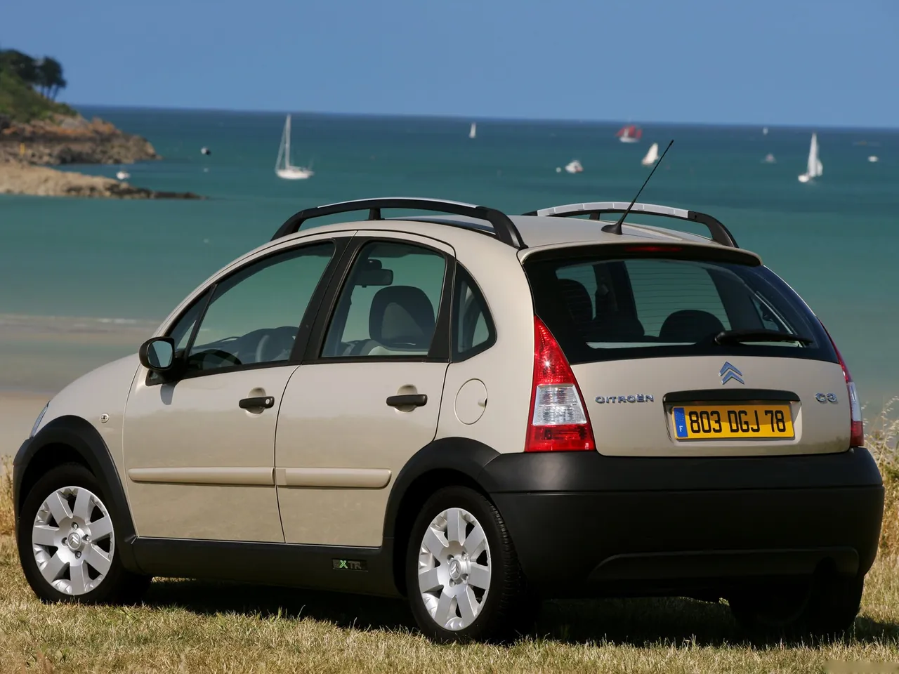 Citroen C3 X-TR (2006) – zadní tříčtvrteční pohled