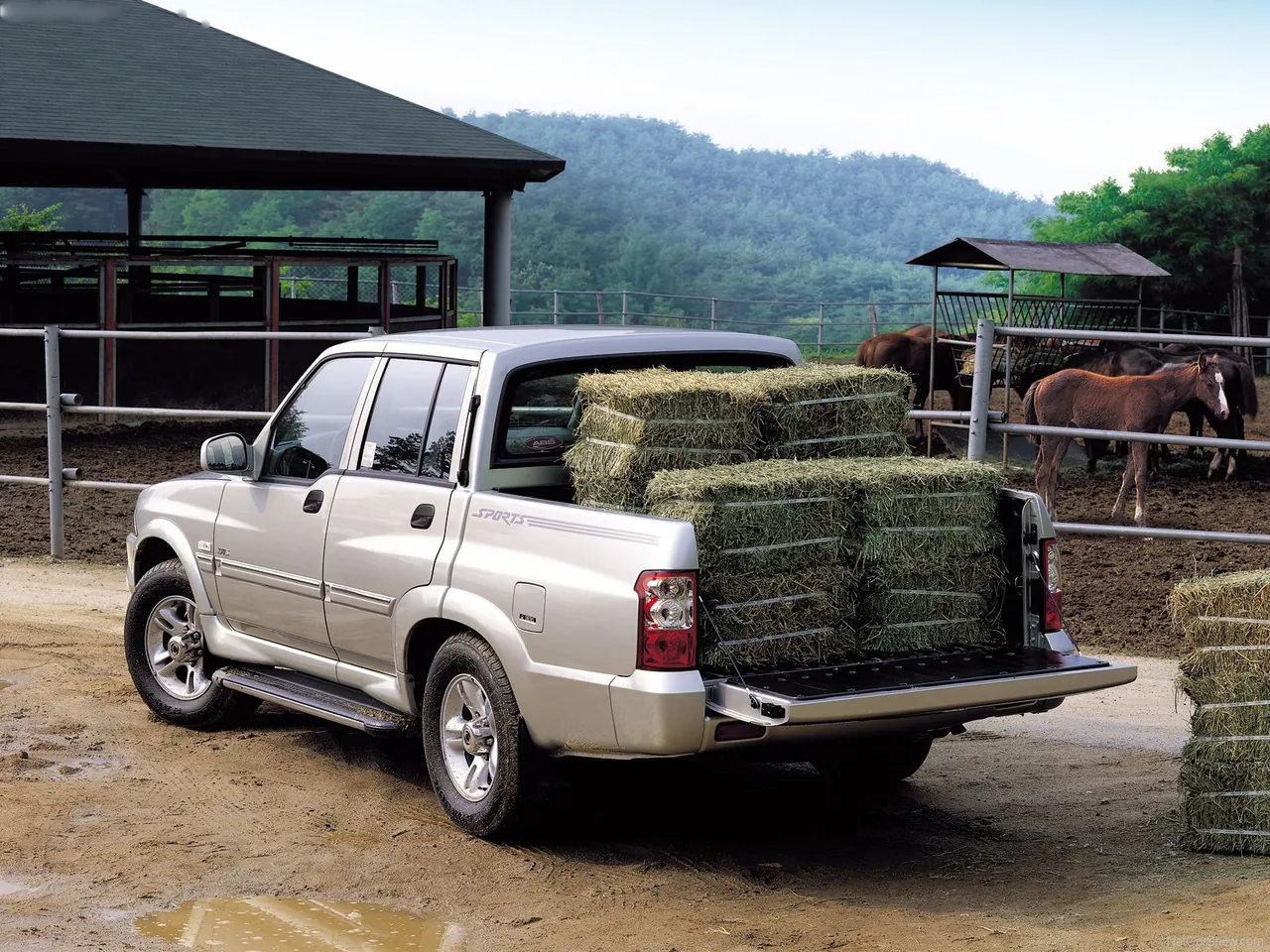 SsangYong Musso Sports (2005) – zadní tříčtvrteční pohled