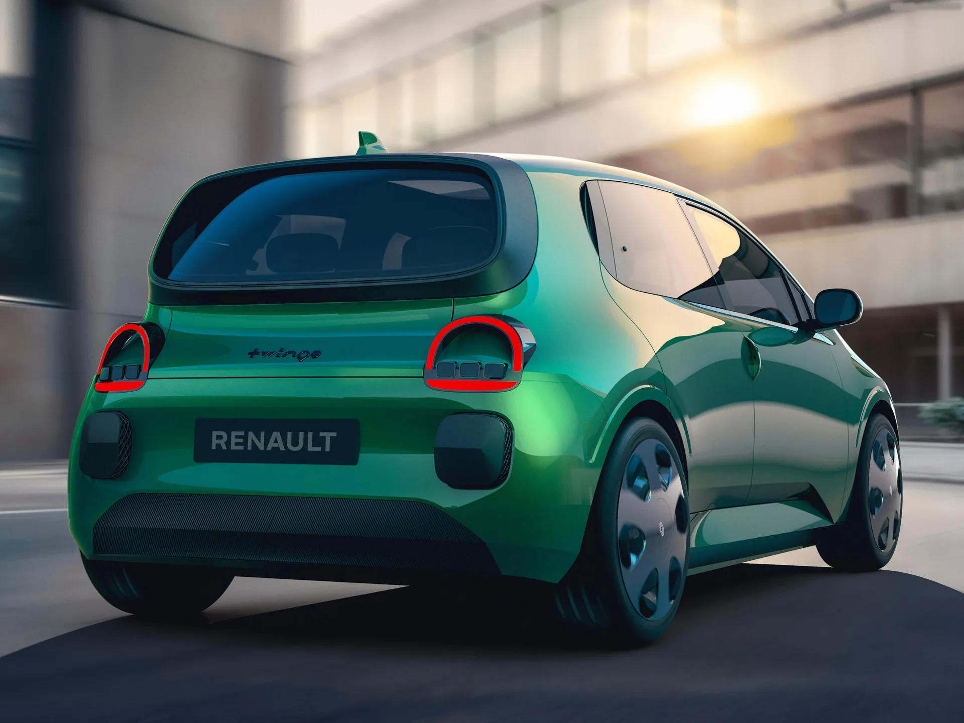 Renault Twingo E-Tech Concept (2025) – zadní tříčtvrteční pohled