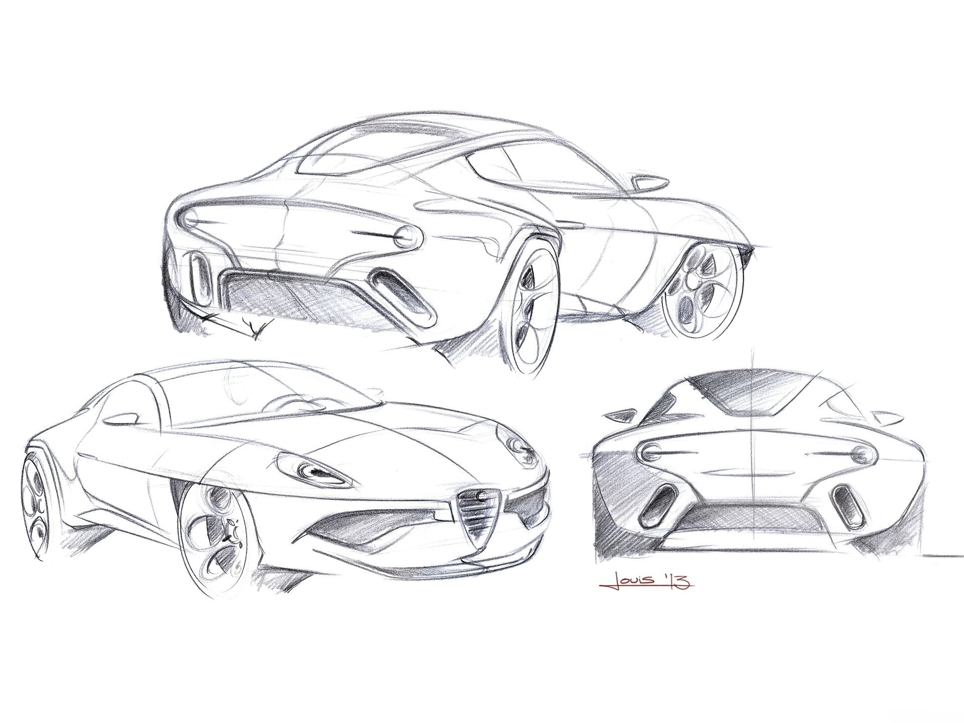 Alfa Romeo Disco Volante Touring (2013) – designové skici