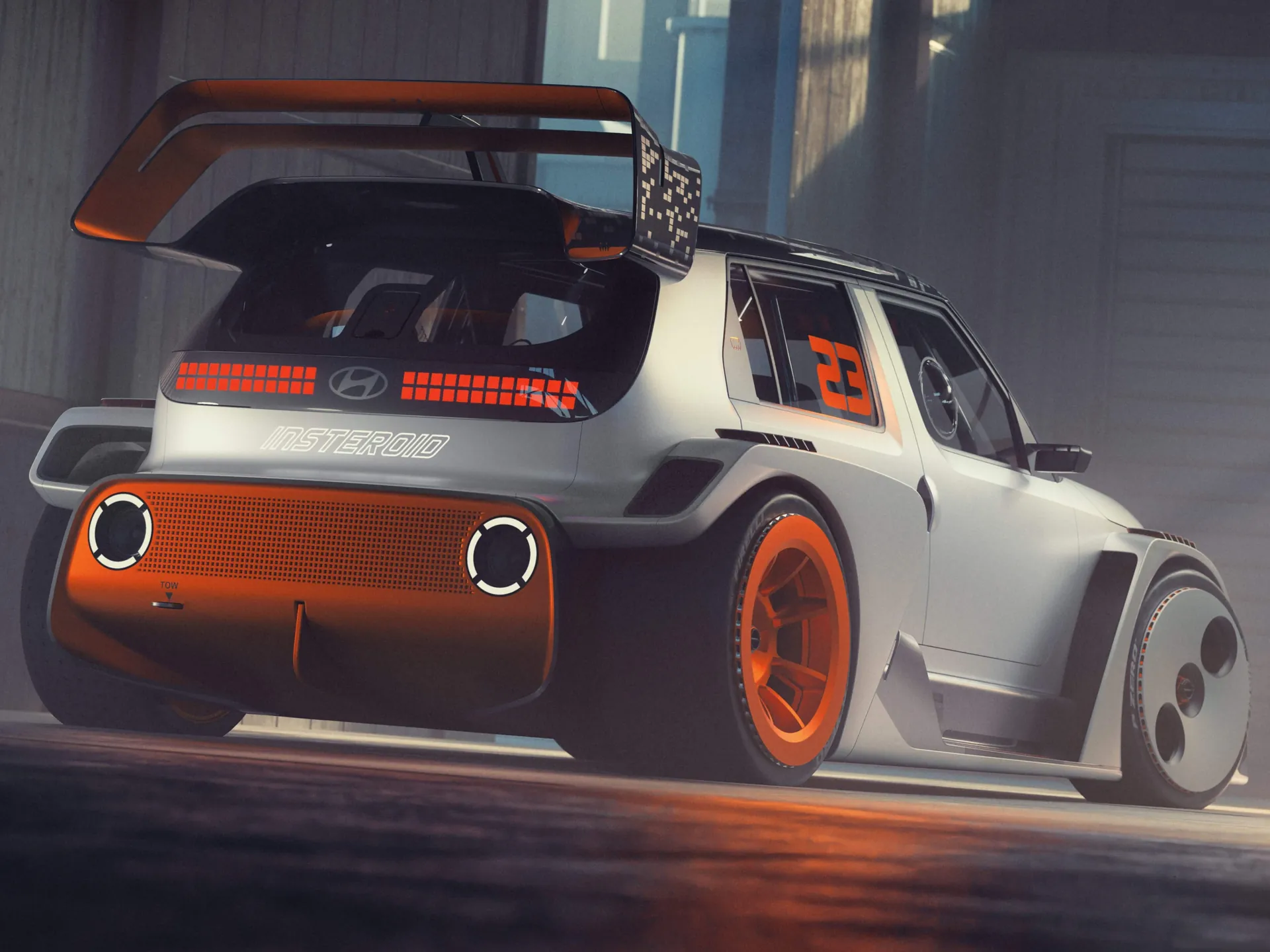 Hyundai Insteroid Concept (2025) – zadní tříčtvrteční pohled