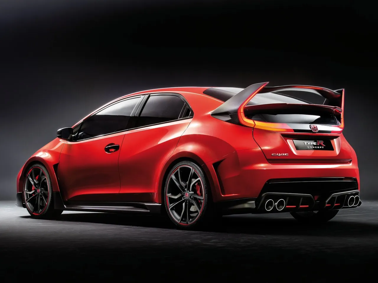 Honda Civic Type R Concept (2014) – zadní tříčtvrteční pohled