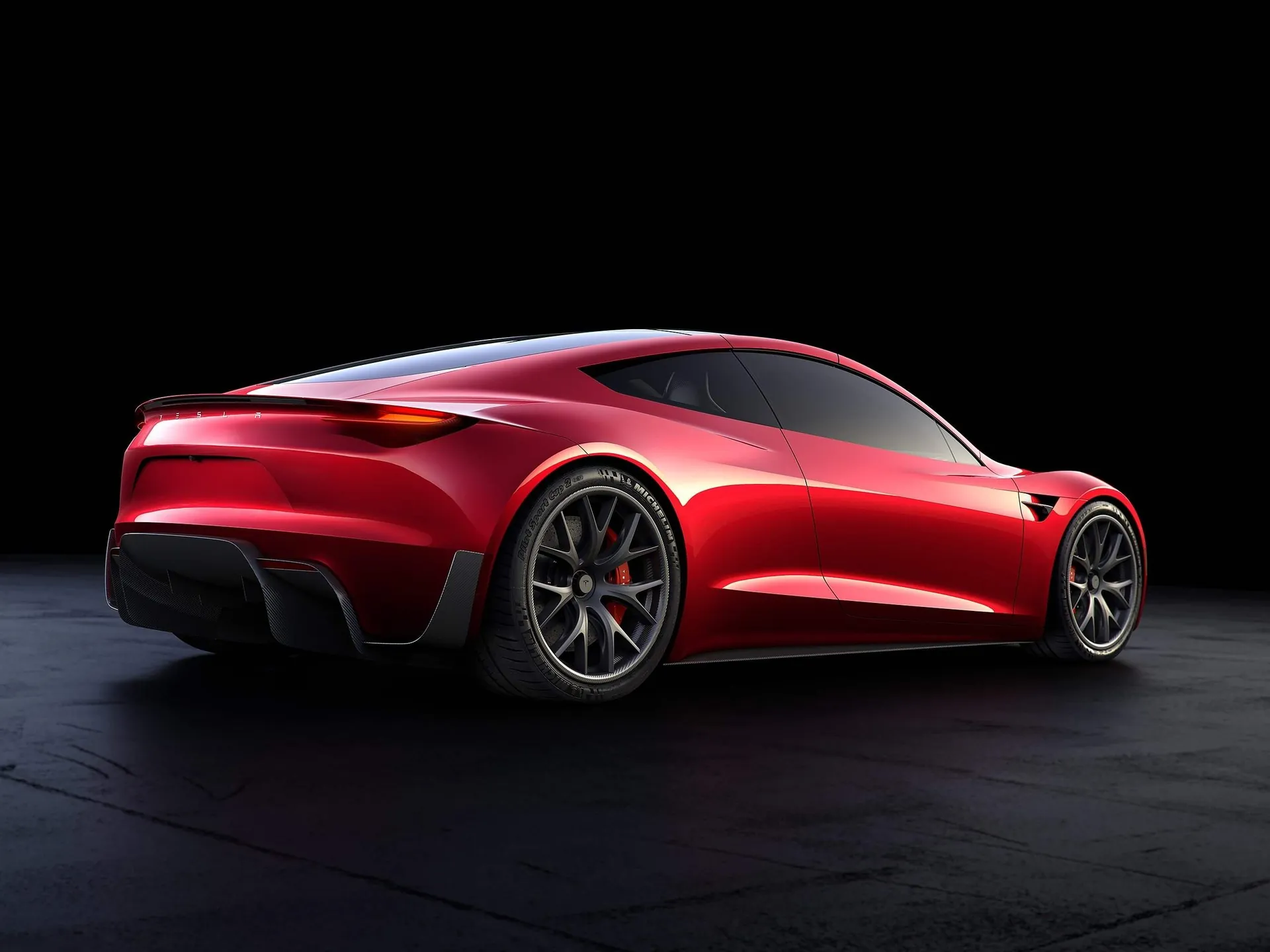 Tesla Roadster Concept (2017) – zadní tříčtvrteční pohled