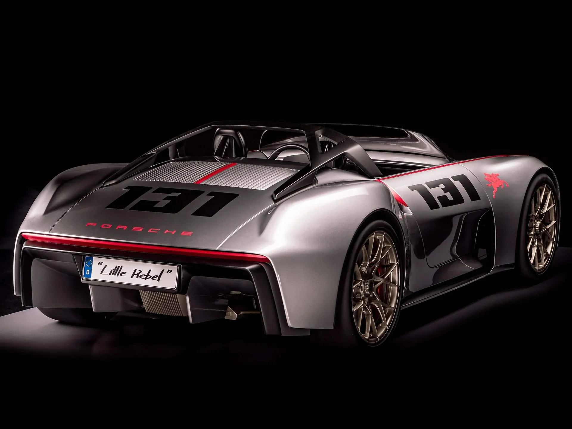 Porsche Vision Spyder Concept (2019) – zadní tříčtvrteční pohled