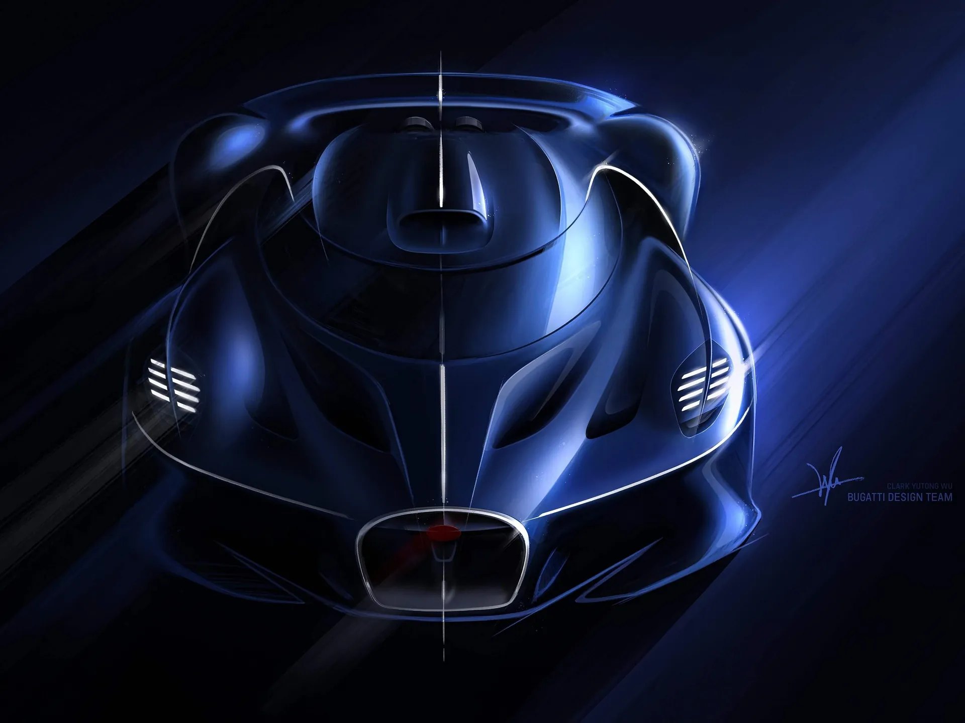 Bugatti Destrier (2026) – designové skici