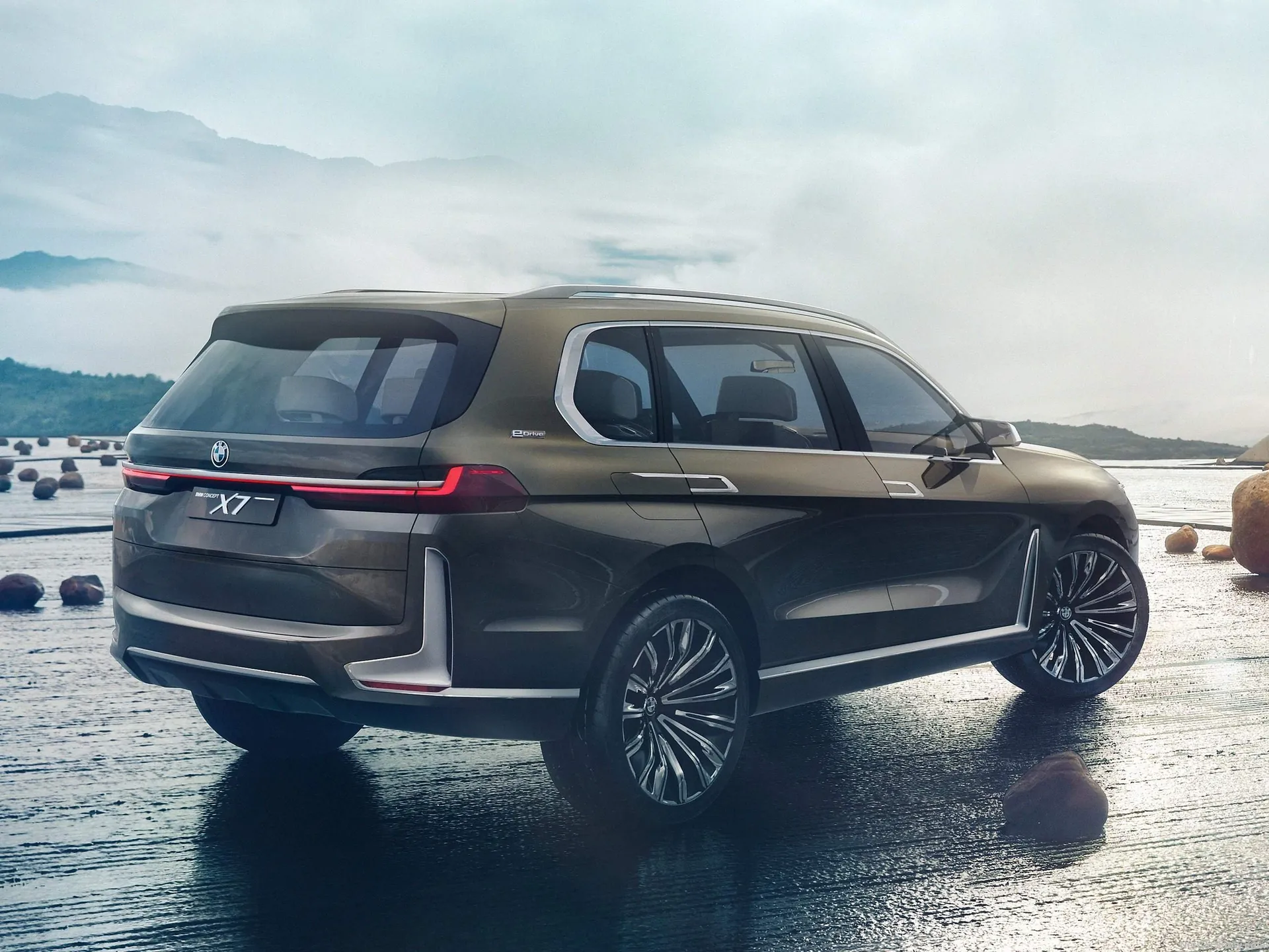 BMW X7 iPerformance Concept (2017) – zadní tříčtvrteční pohled
