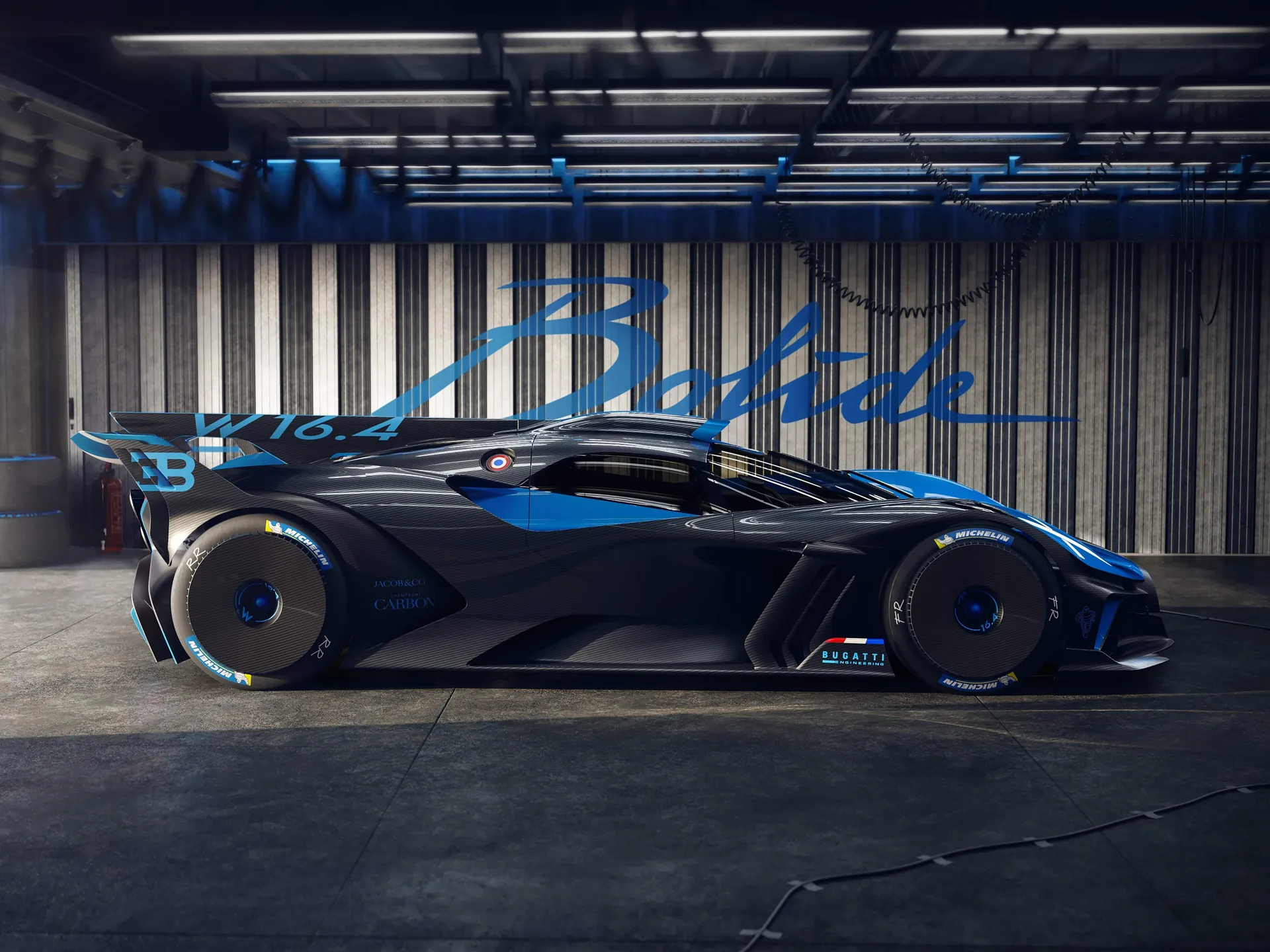Bugatti Bolide Concept (2020) – boční profil
