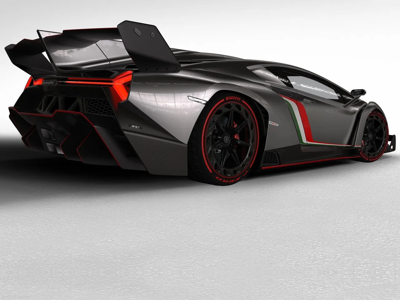 Lamborghini Veneno (2013) – zadní tříčtvrteční pohled