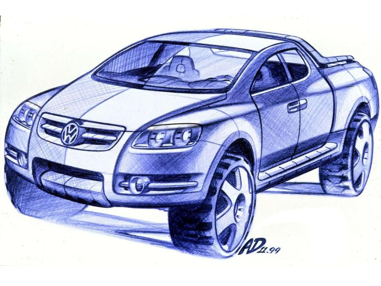 Volkswagen AAC Concept (2000) - Design Sketches