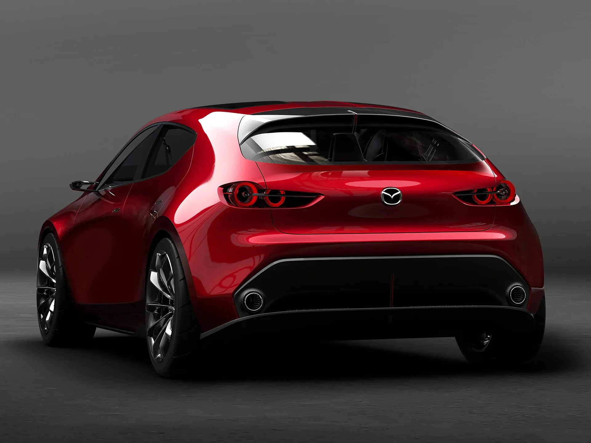 Mazda Kai Concept (2017) – zadní tříčtvrteční pohled
