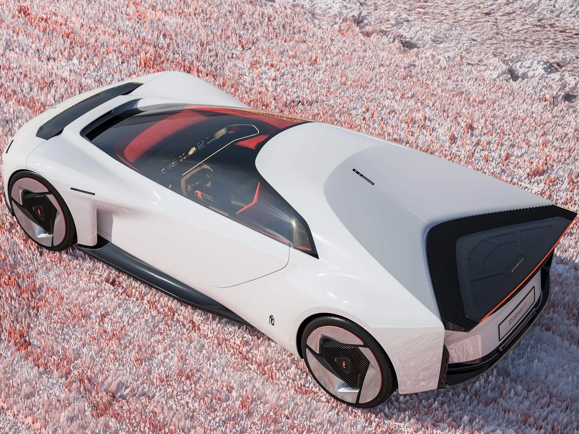 Pininfarina Enigma GT Concept (2024) – zadní tříčtvrteční pohled
