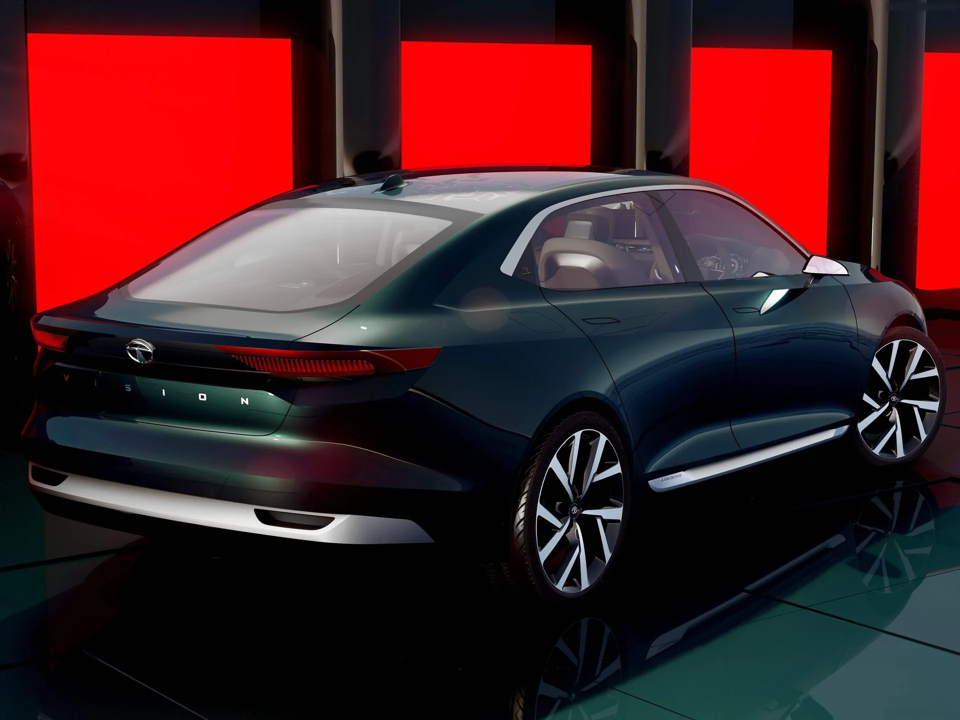 Tata EVision Concept (2018) – zadní tříčtvrteční pohled