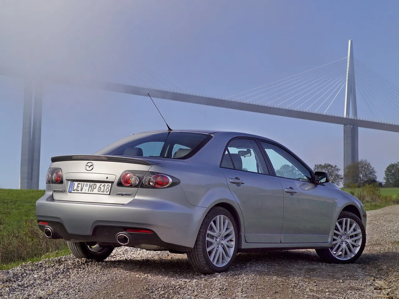 Mazda 6 MPS (2006) – zadní tříčtvrteční pohled