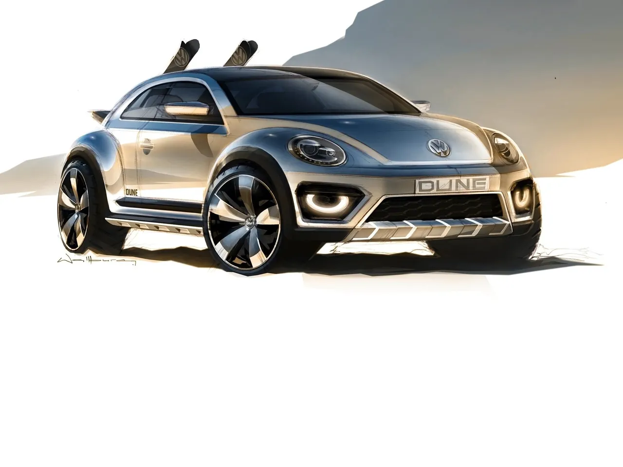 Volkswagen Beetle Dune Concept (2014) – designové skici