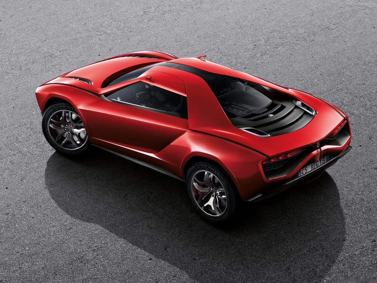 Italdesign Parcour Concept (2013) – zadní tříčtvrteční pohled