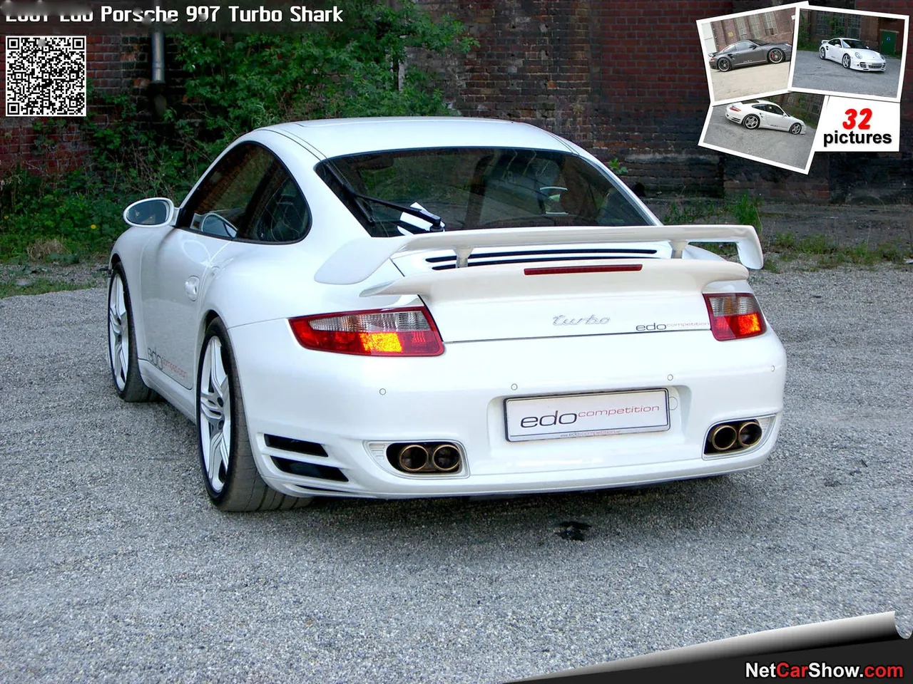 Edo Porsche 997 Turbo Shark (2007) – zadní tříčtvrteční pohled
