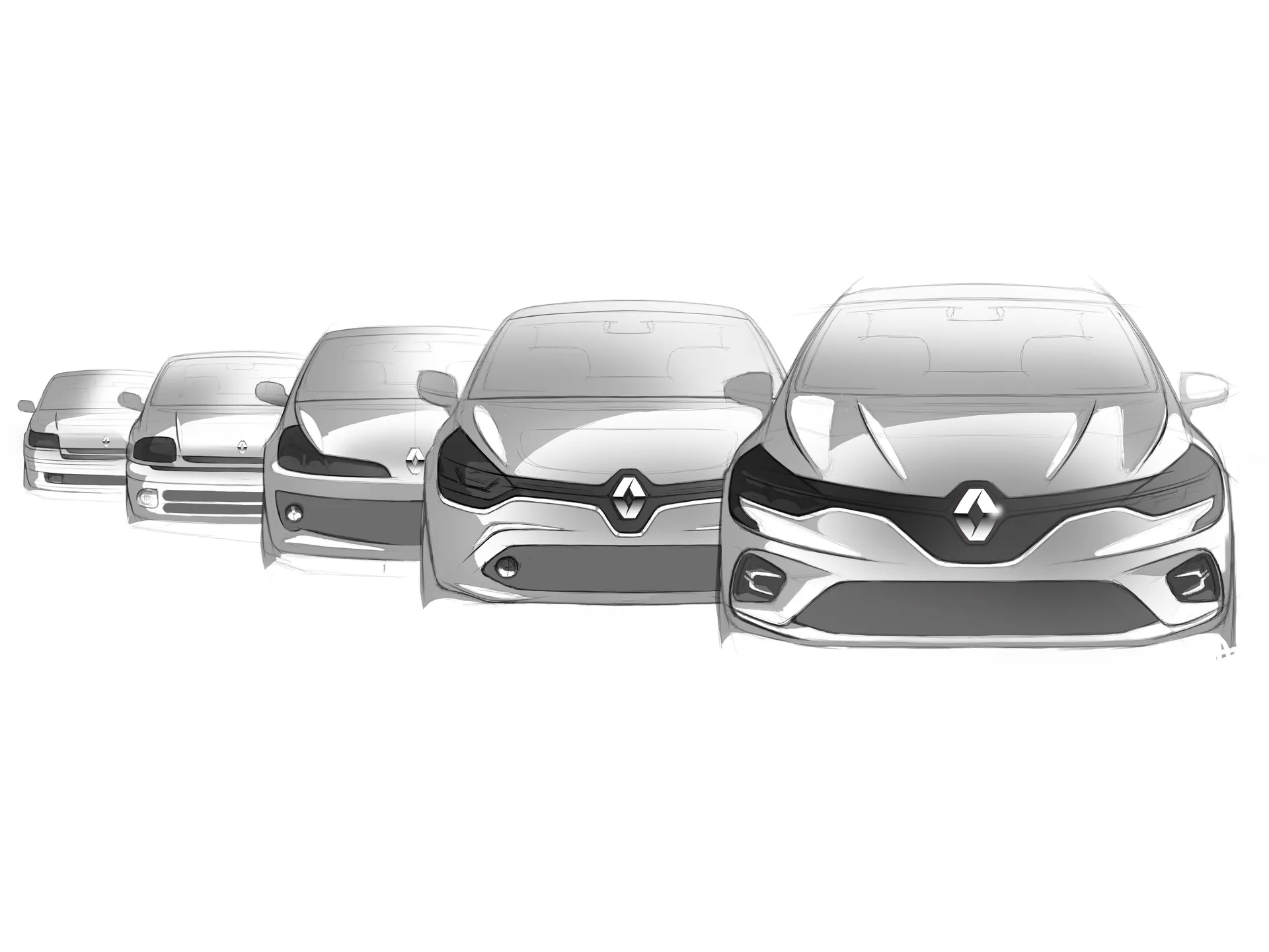 Renault Clio (2026) – designové skici
