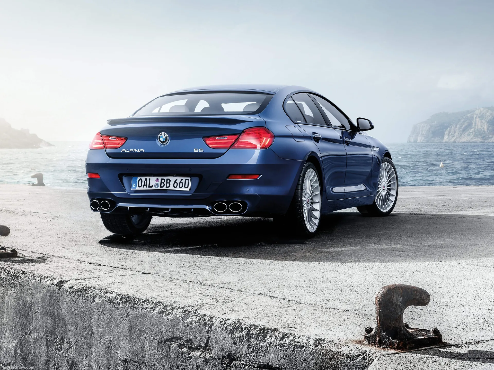 Alpina BMW B6 xDrive Gran Coupe (2016) – zadní tříčtvrteční pohled