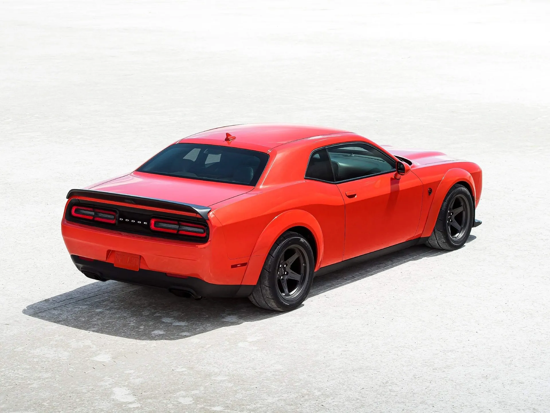 Dodge Challenger SRT Super Stock (2020) – zadní tříčtvrteční pohled