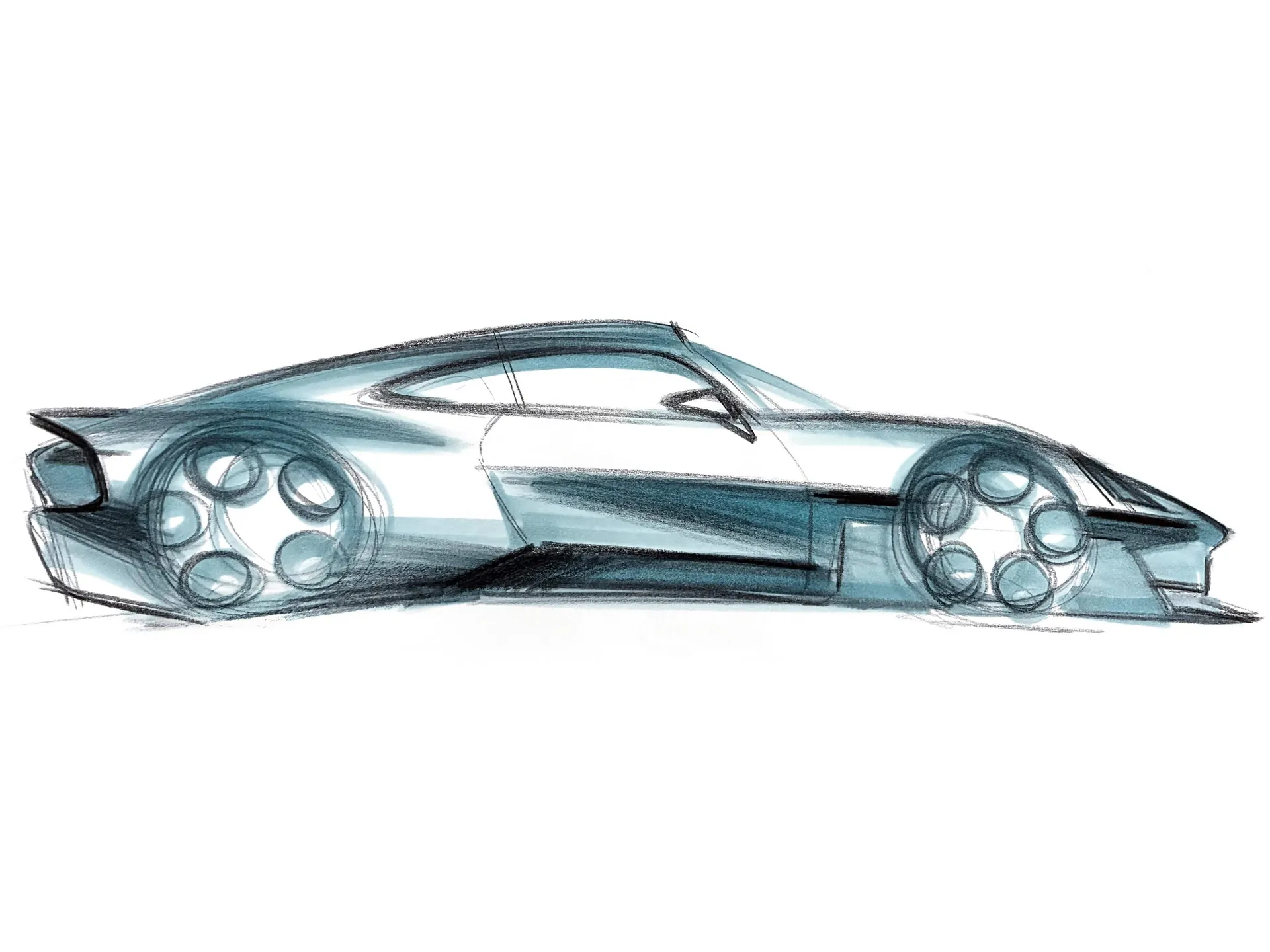 Porsche Mission S Concept (2026) – designové skici