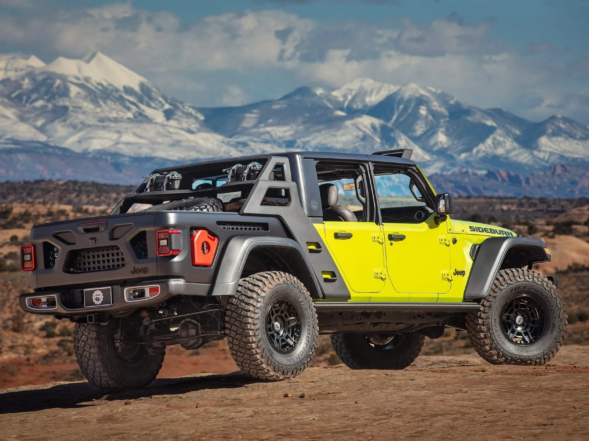 Jeep Gladiator Sideburn Concept (2023) – zadní tříčtvrteční pohled