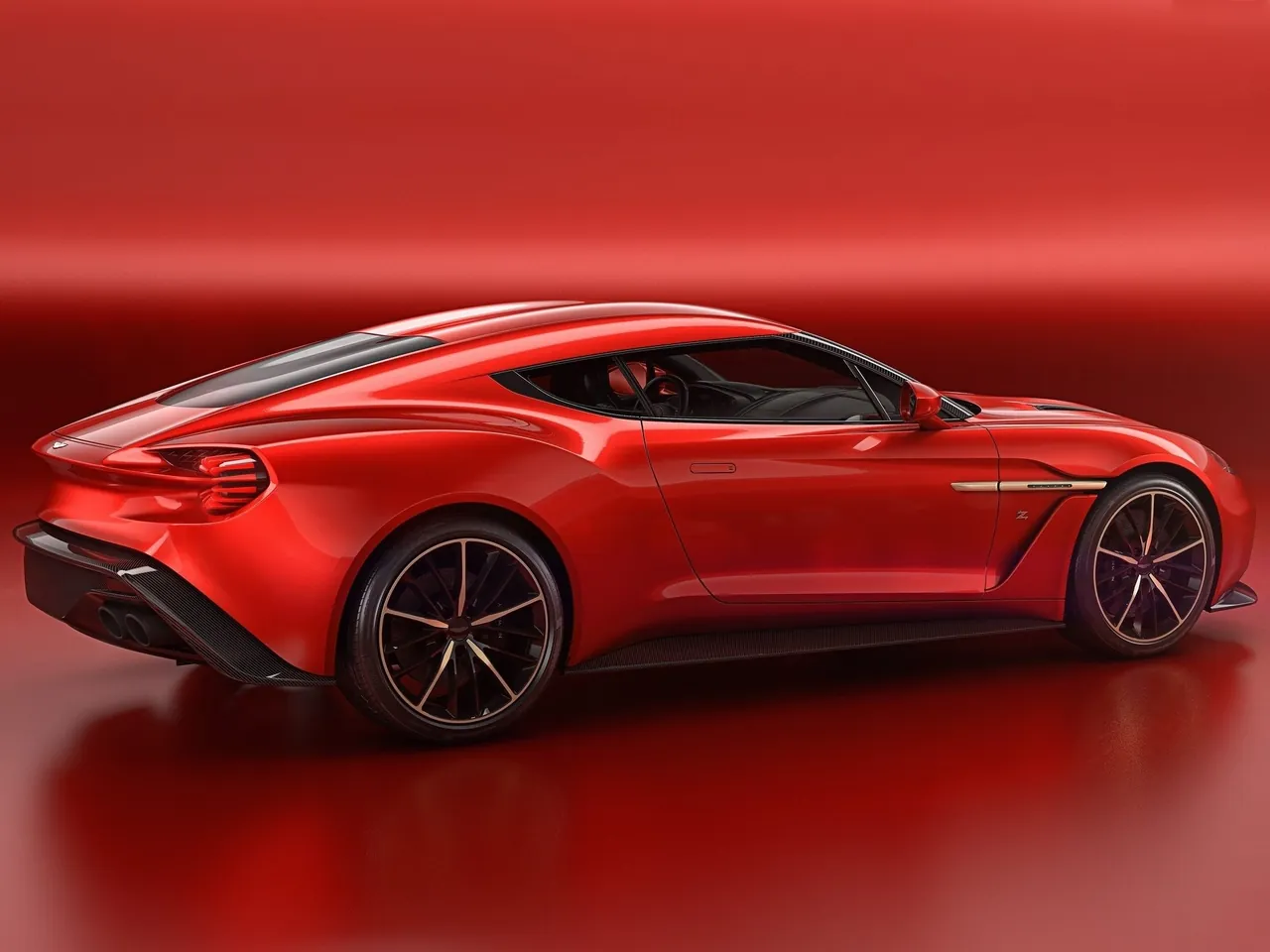 Aston Martin Vanquish Zagato Concept (2016) – zadní tříčtvrteční pohled