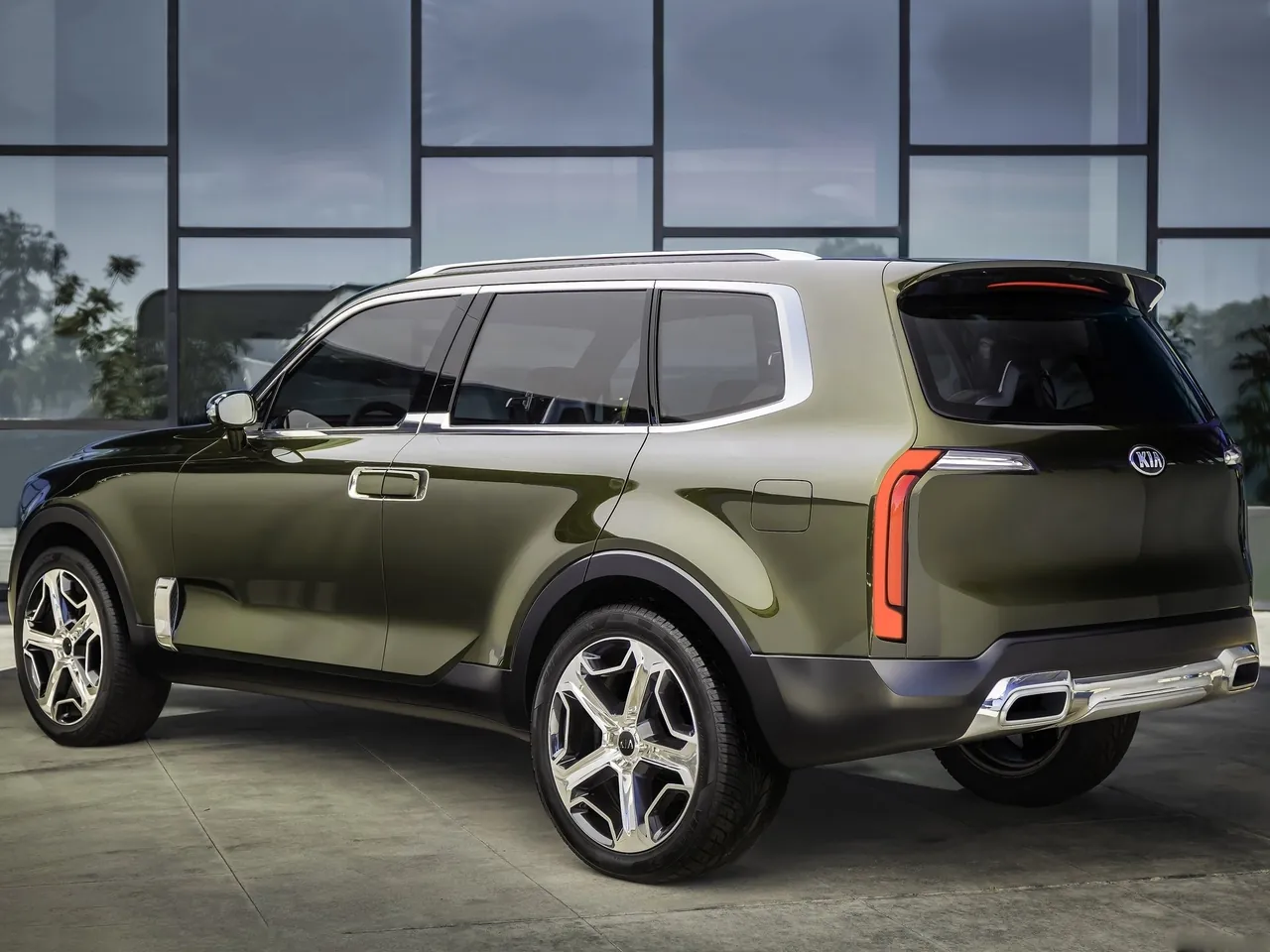Kia Telluride Concept (2016) – zadní tříčtvrteční pohled