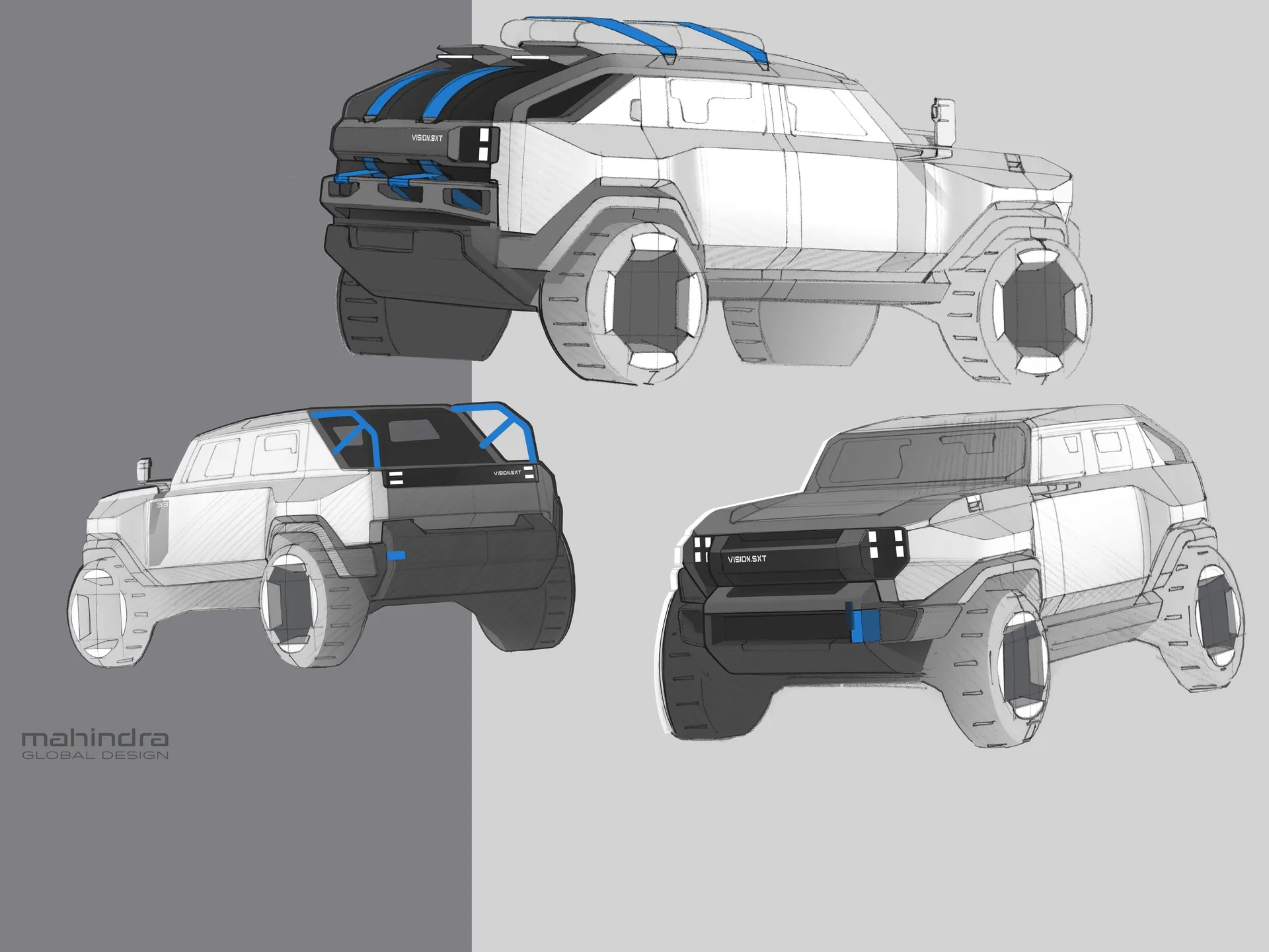 Mahindra Vision.SXT Concept (2025) – designové skici