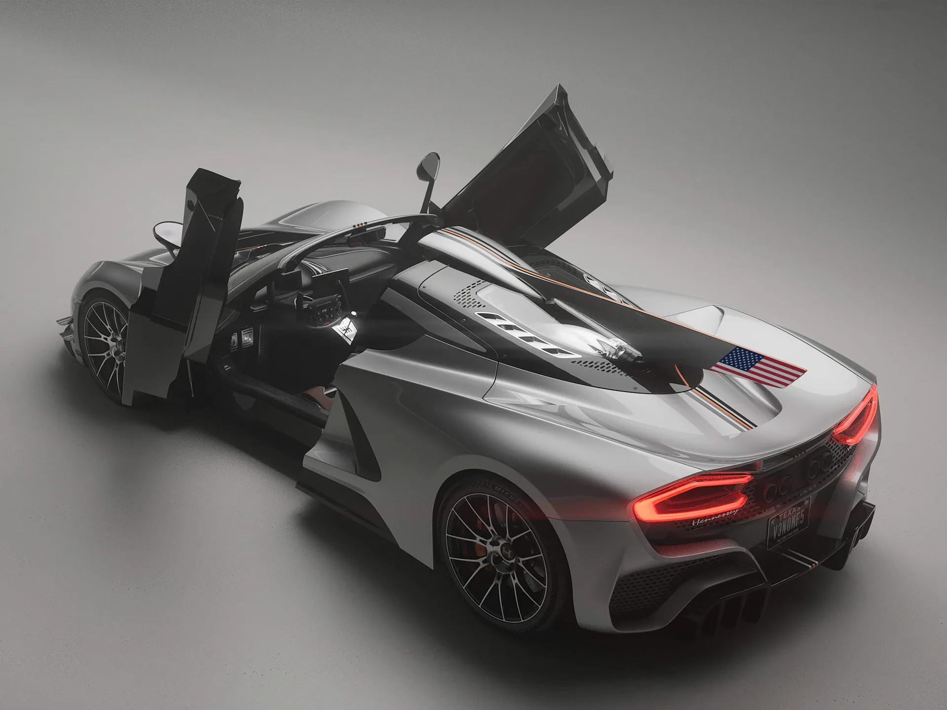 Hennessey Venom F5-M Roadster (2025) – zadní tříčtvrteční pohled