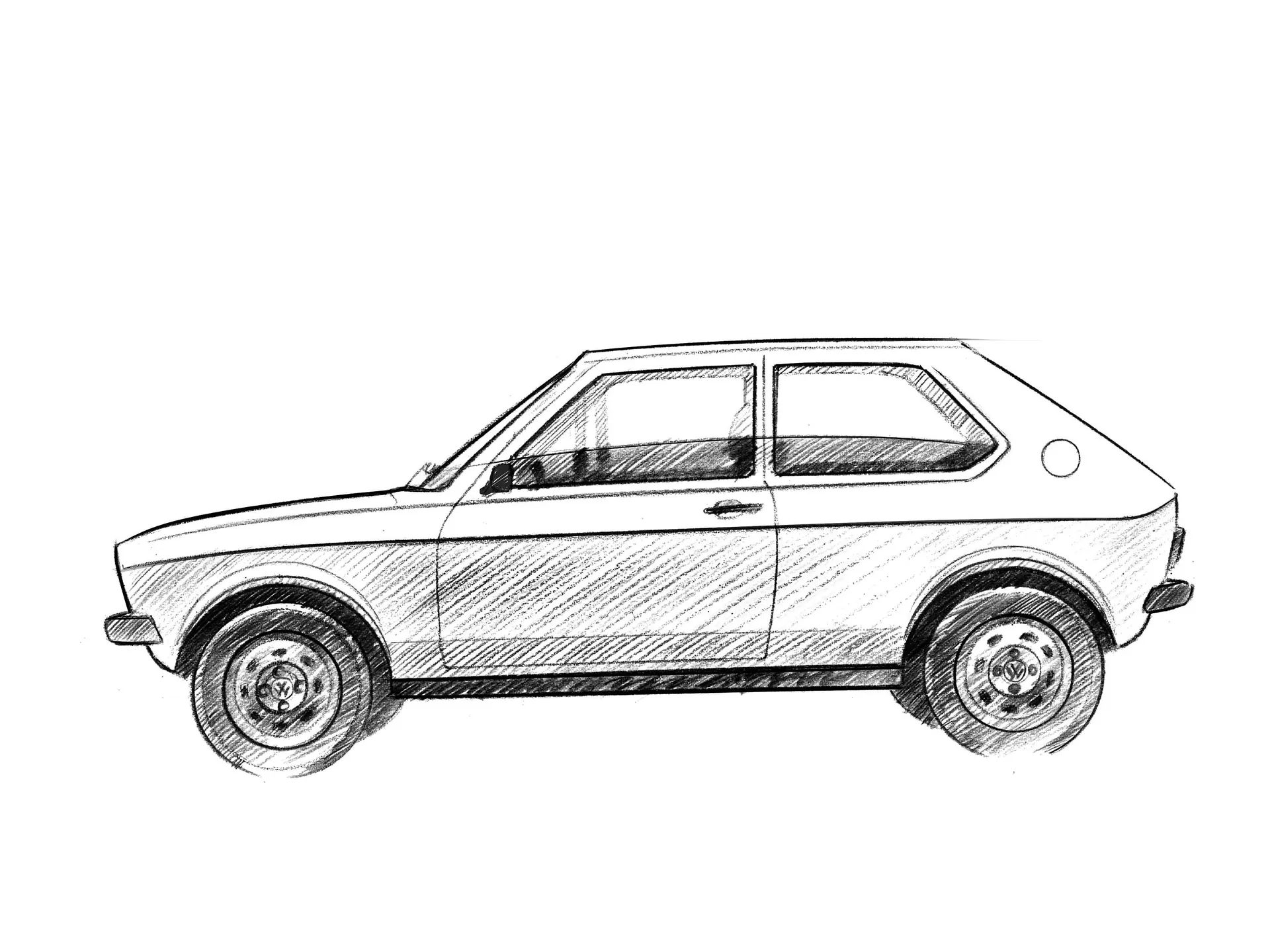 Volkswagen Polo (1975) - Design Sketches