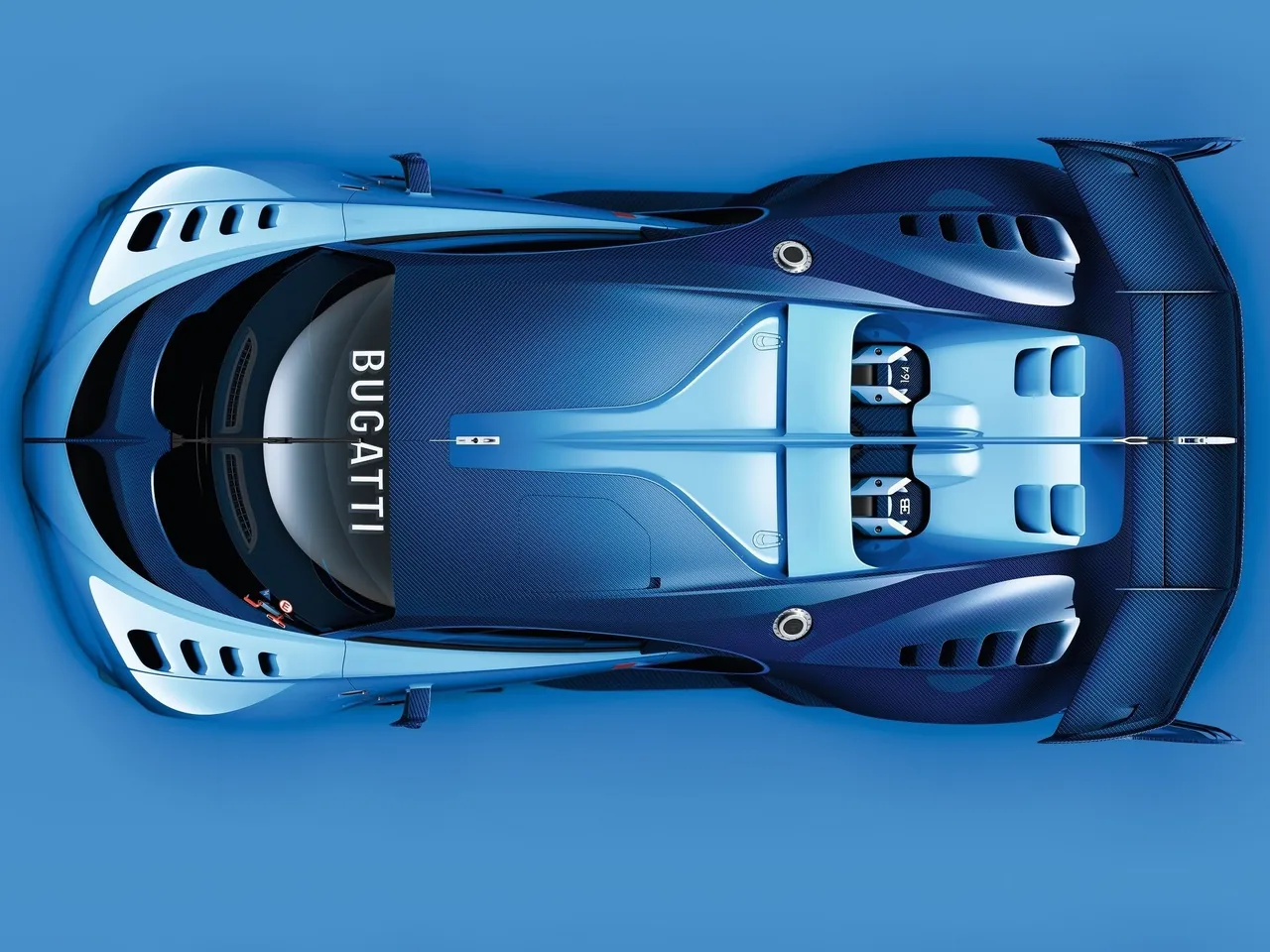 Bugatti Vision Gran Turismo Concept (2015) – pohled shora