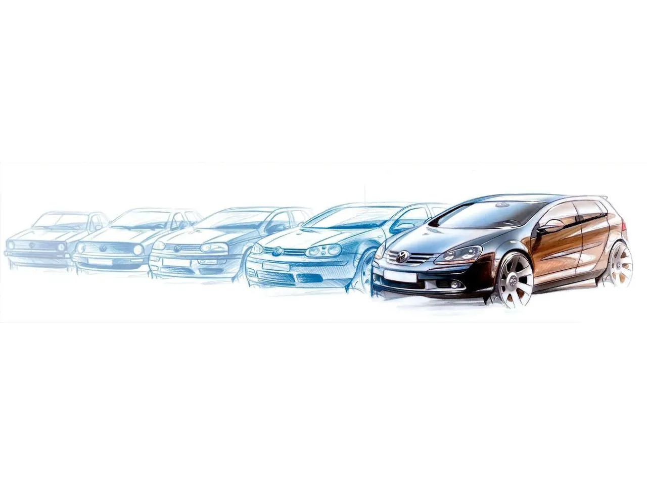 Volkswagen Golf (2004) - Design Sketches