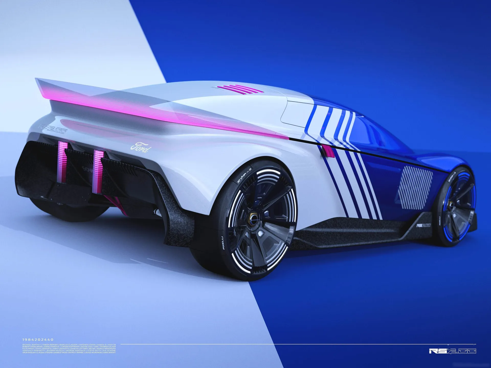 Ford RS2.00 Concept (2024) – zadní tříčtvrteční pohled