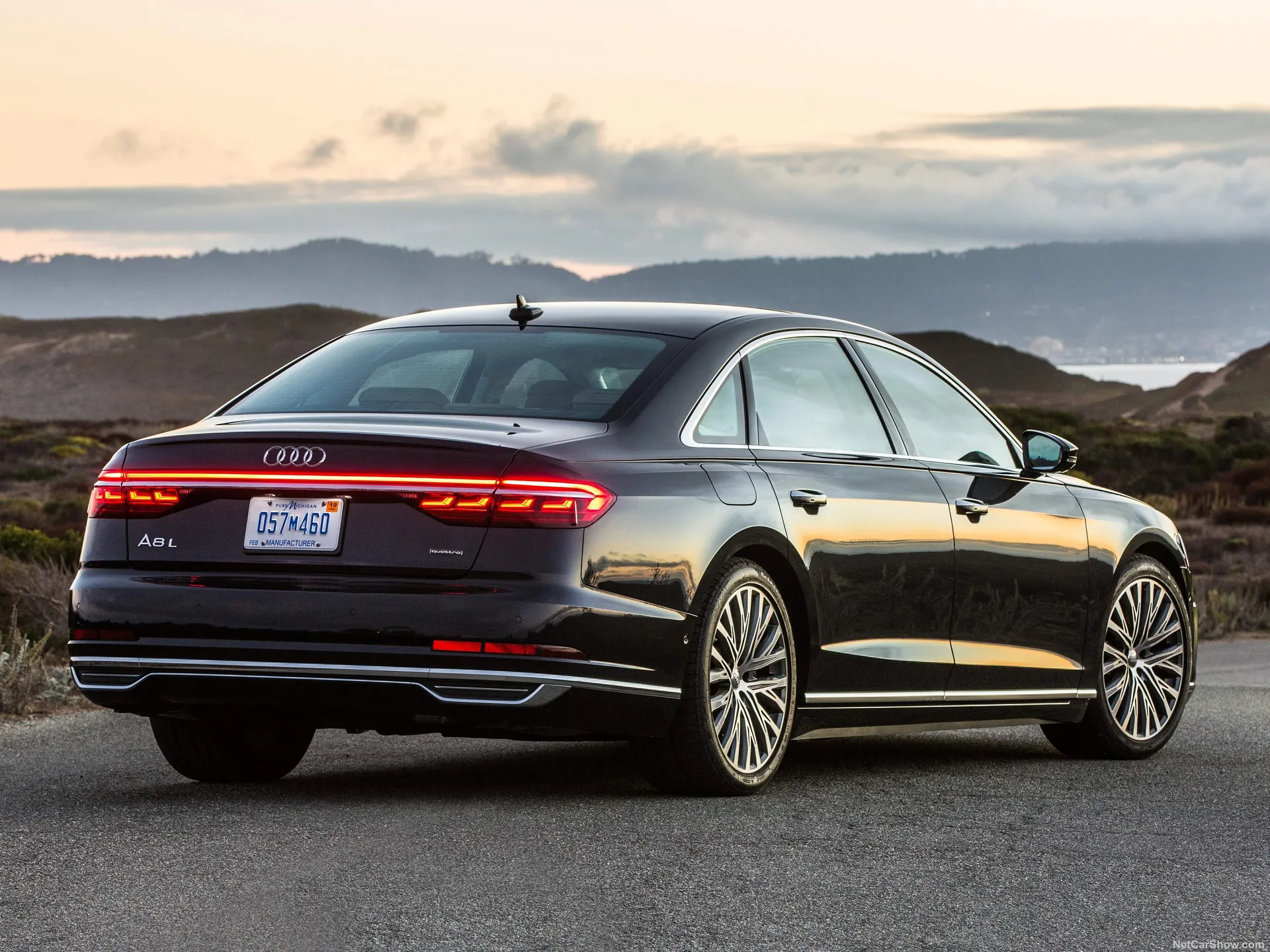 Audi A8 L (2018) - Rear Three-Quarter