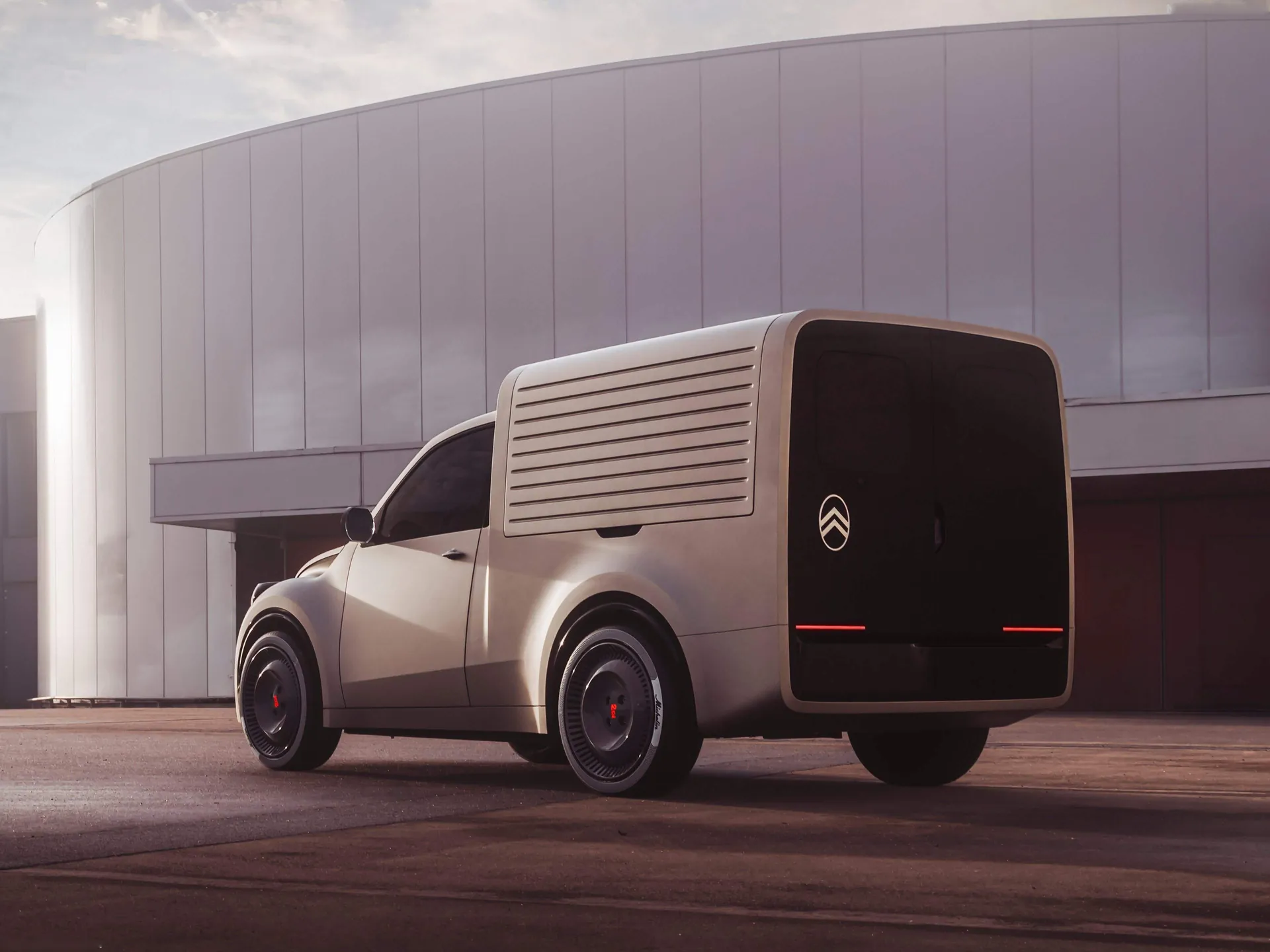 Citroen 2 CV Fourgonnette Concept (2026) – zadní tříčtvrteční pohled