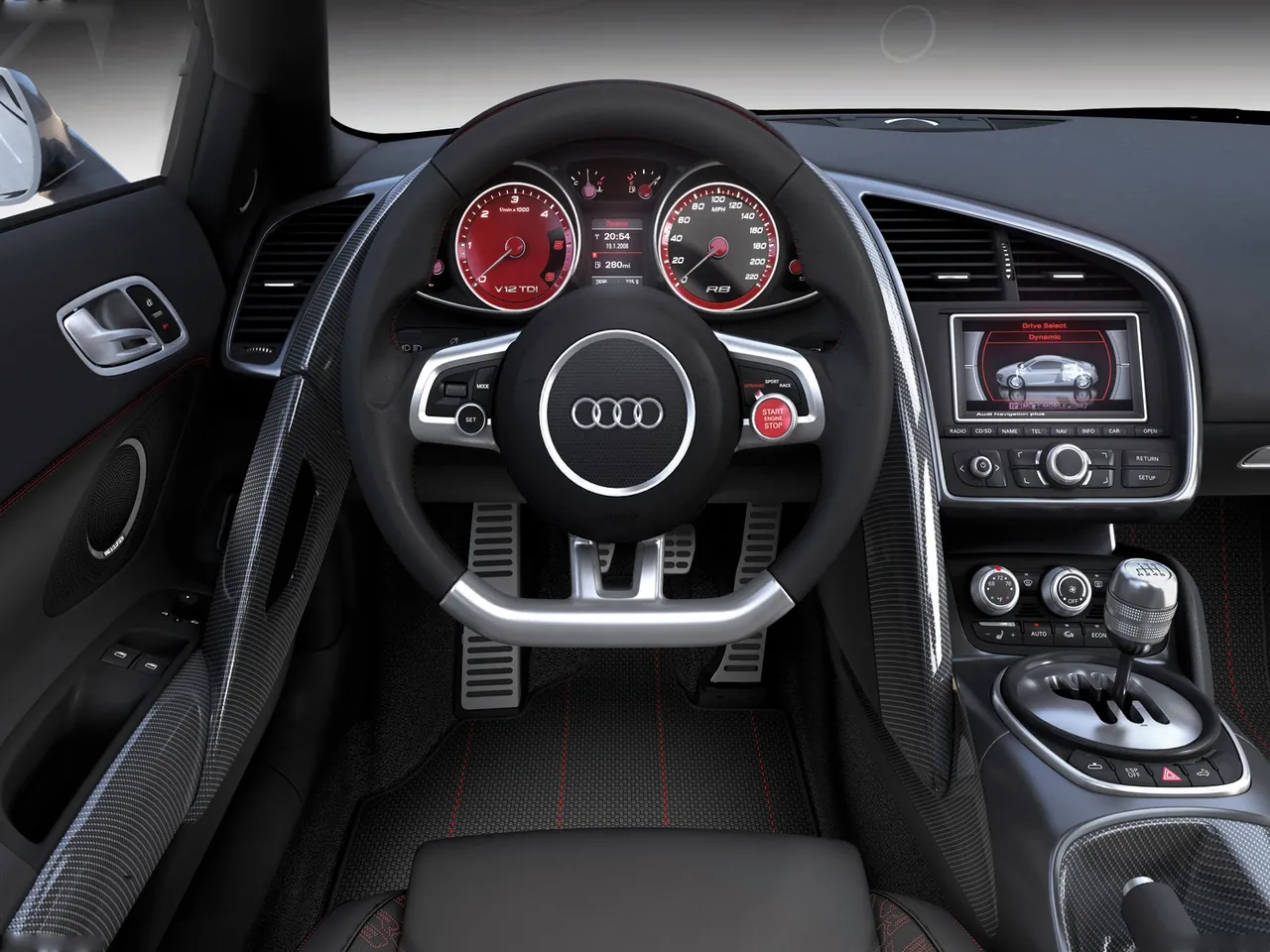 Audi R8 V12 TDI Concept (2008) – interiér