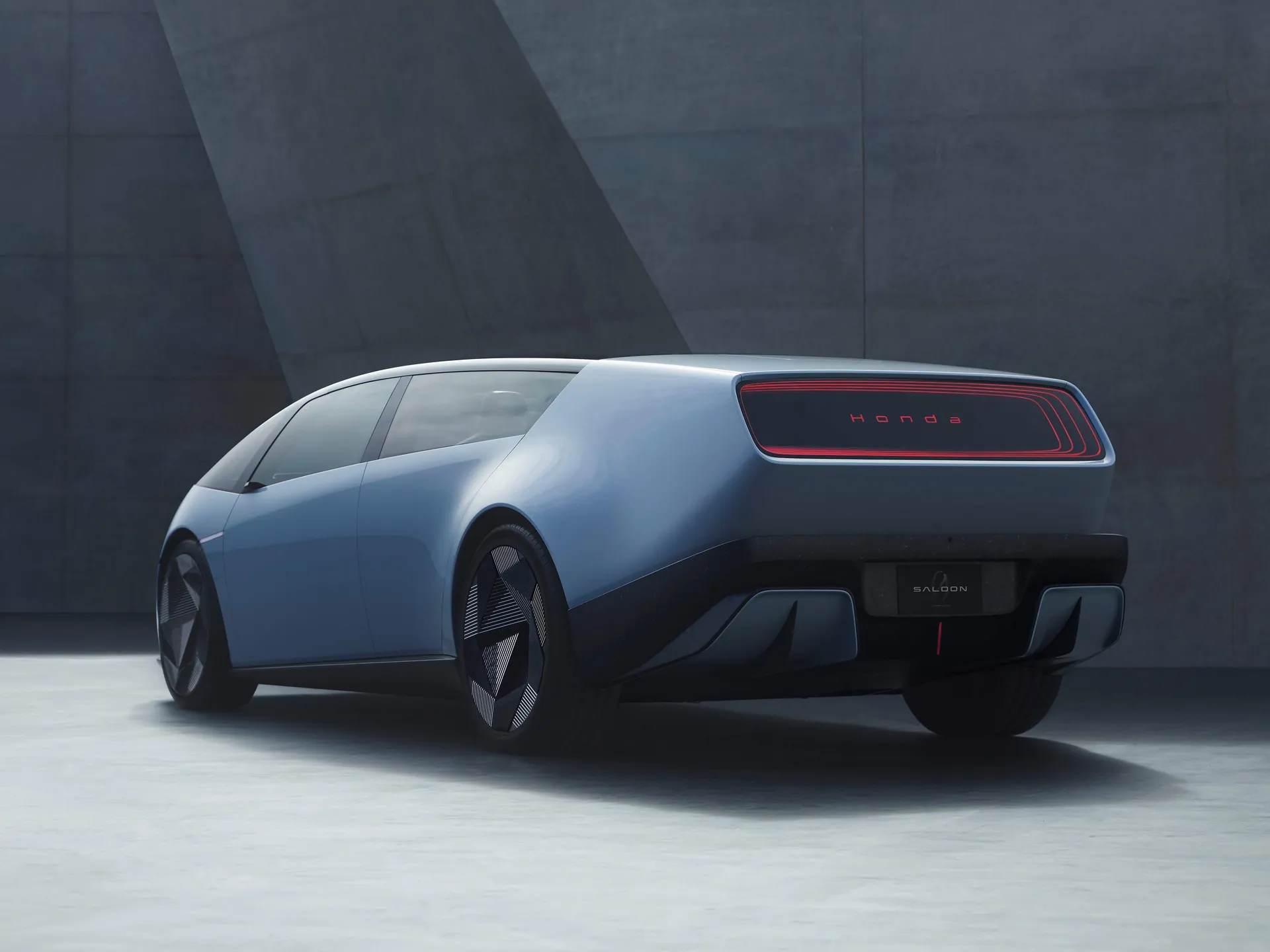 Honda 0 Saloon Concept (2025) – zadní tříčtvrteční pohled