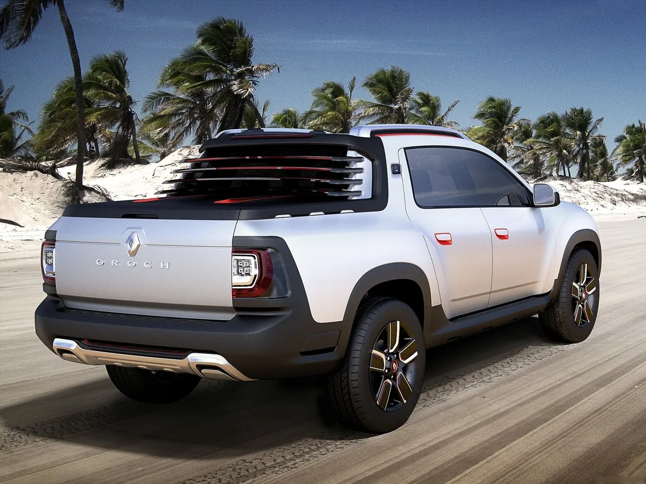 Renault Duster Oroch Concept (2014) – zadní tříčtvrteční pohled