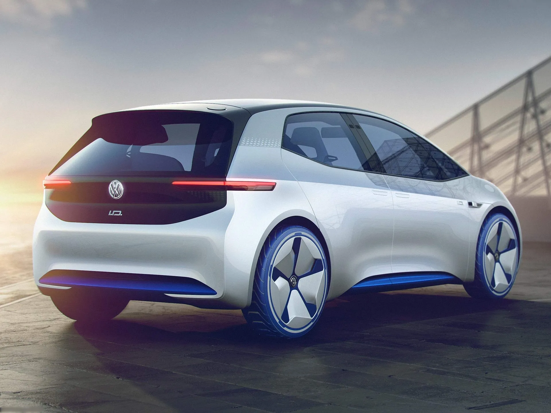 Volkswagen ID Concept (2016) – zadní tříčtvrteční pohled
