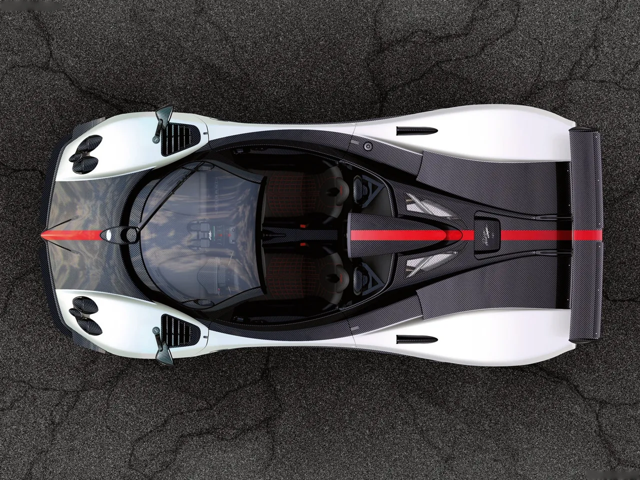 Pagani Zonda Cinque Roadster (2010) – pohled shora