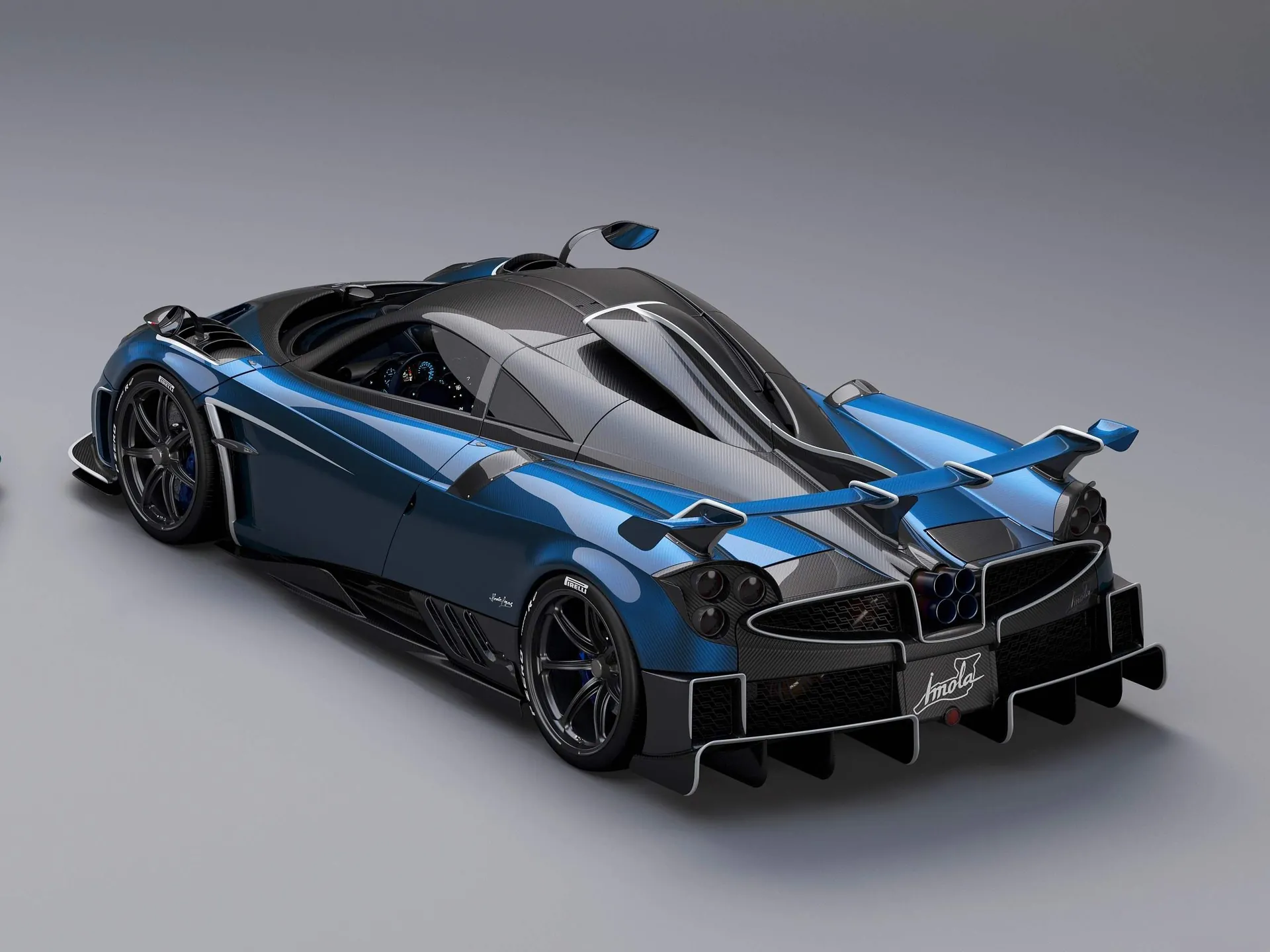 Pagani Imola (2021) – zadní tříčtvrteční pohled