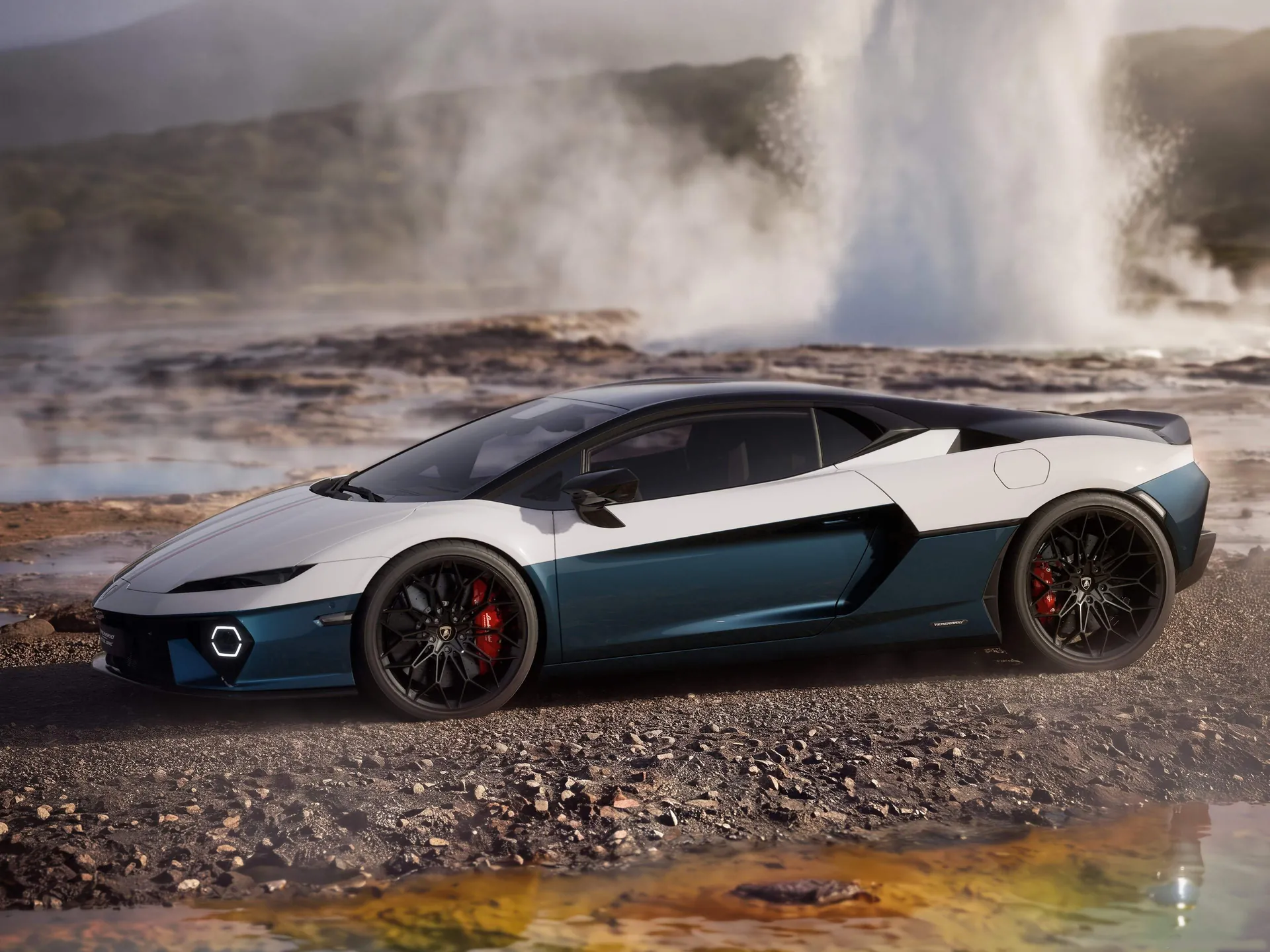 Lamborghini Temerario Tricolore (2026) – boční silueta