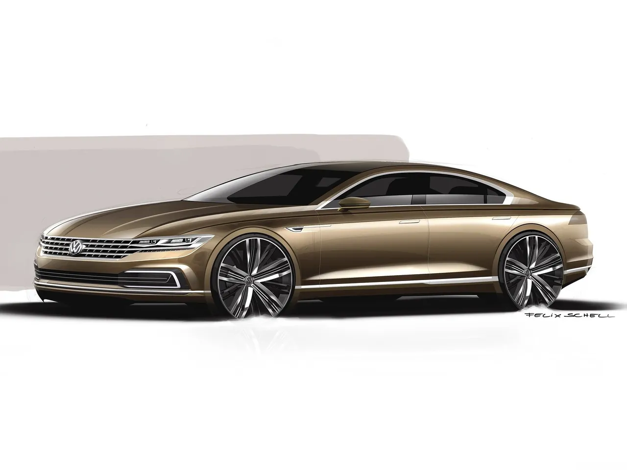 Volkswagen C Coupe GTE Concept (2015) – designové skici