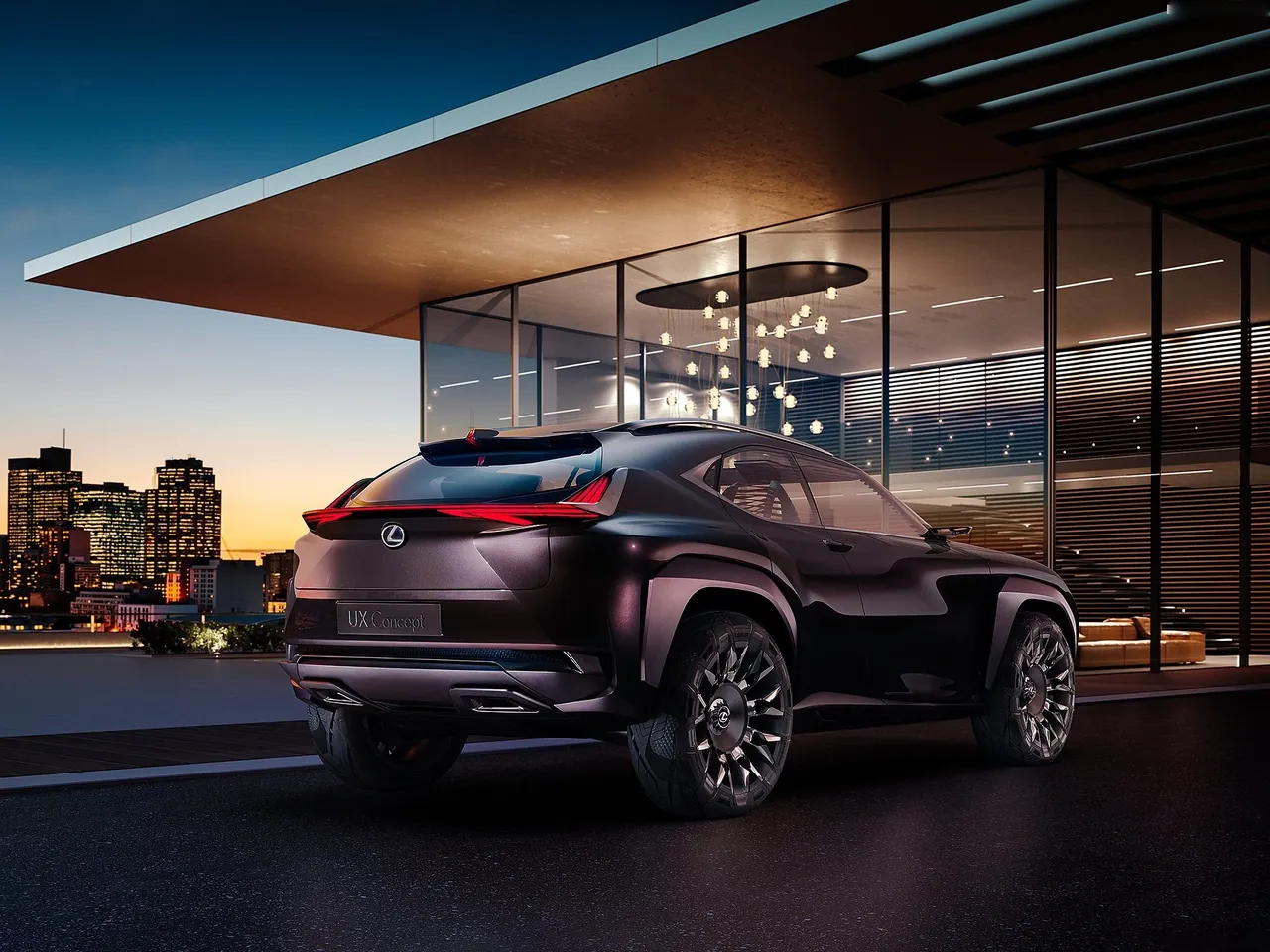Lexus UX Concept (2016) – zadní tříčtvrteční pohled