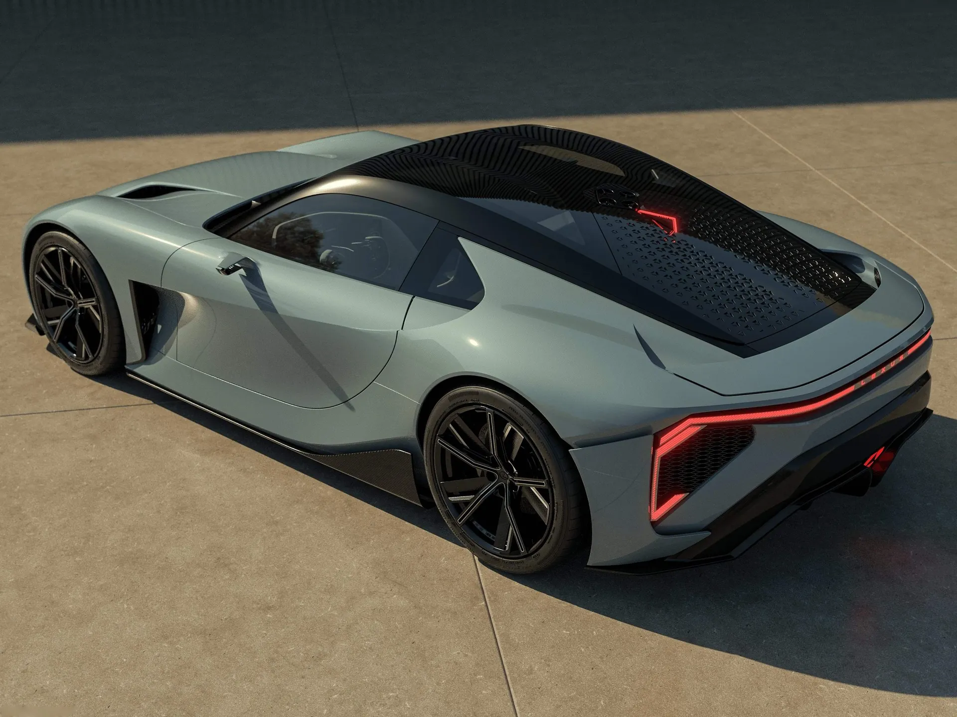 Lexus Sport Concept (2025) – zadní tříčtvrteční pohled