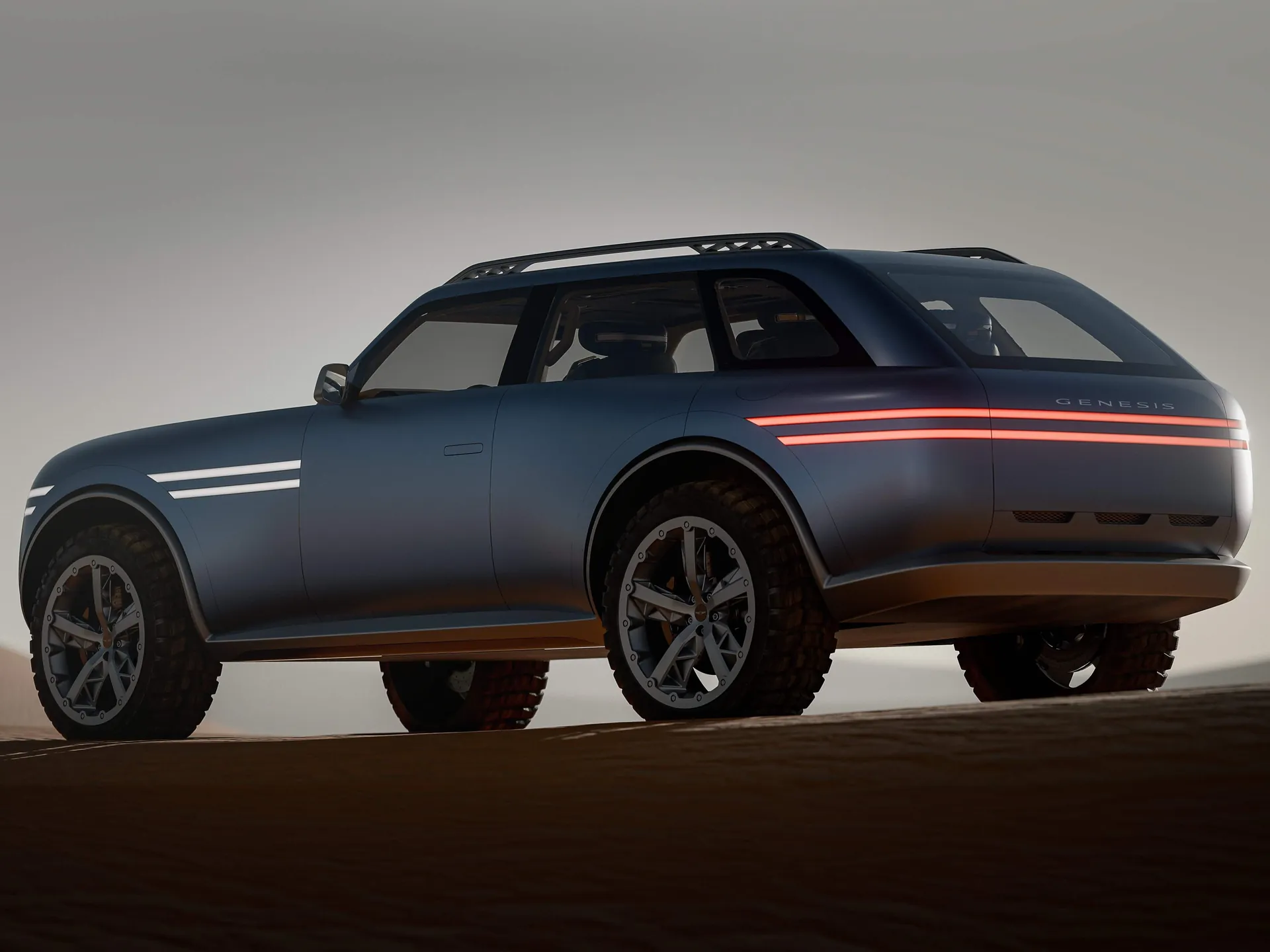 Genesis X Gran Equator Concept (2025) – zadní tříčtvrteční pohled