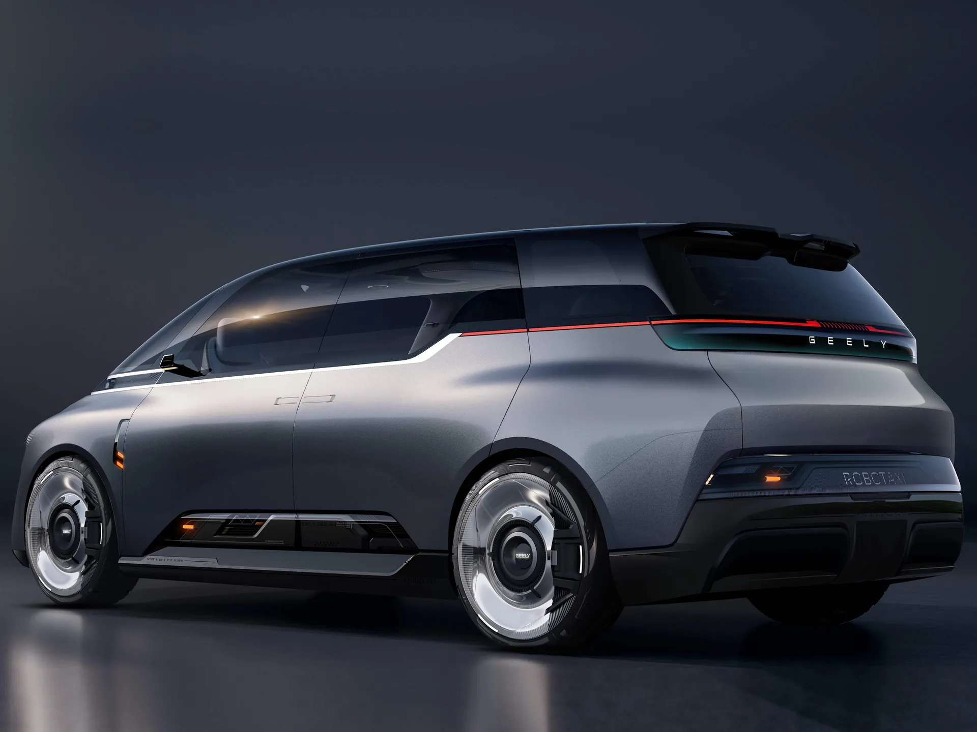 Geely Eva Cab Concept (2026) – zadní tříčtvrteční pohled