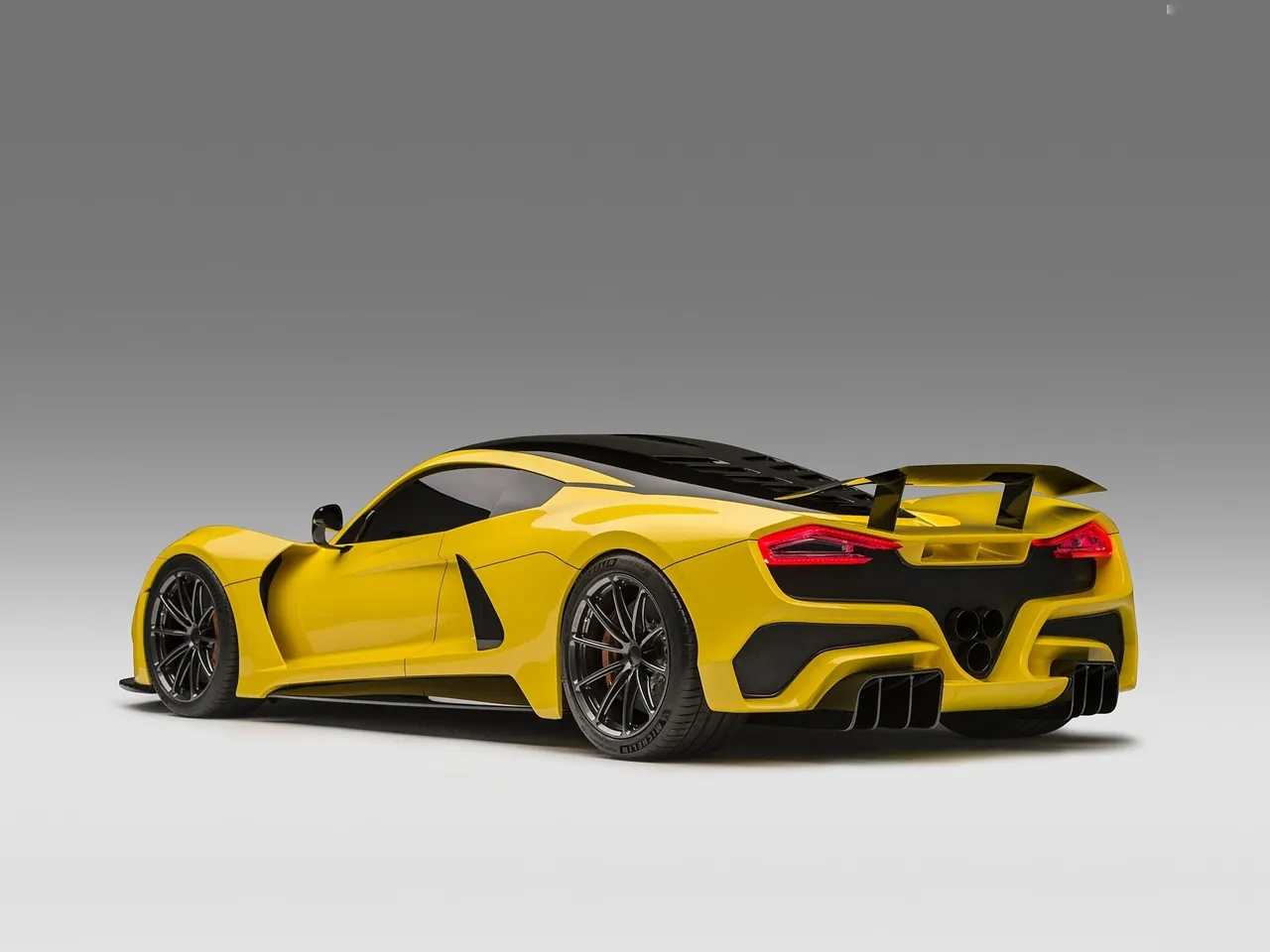 Hennessey Venom F5 Concept (2017) – zadní tříčtvrteční pohled