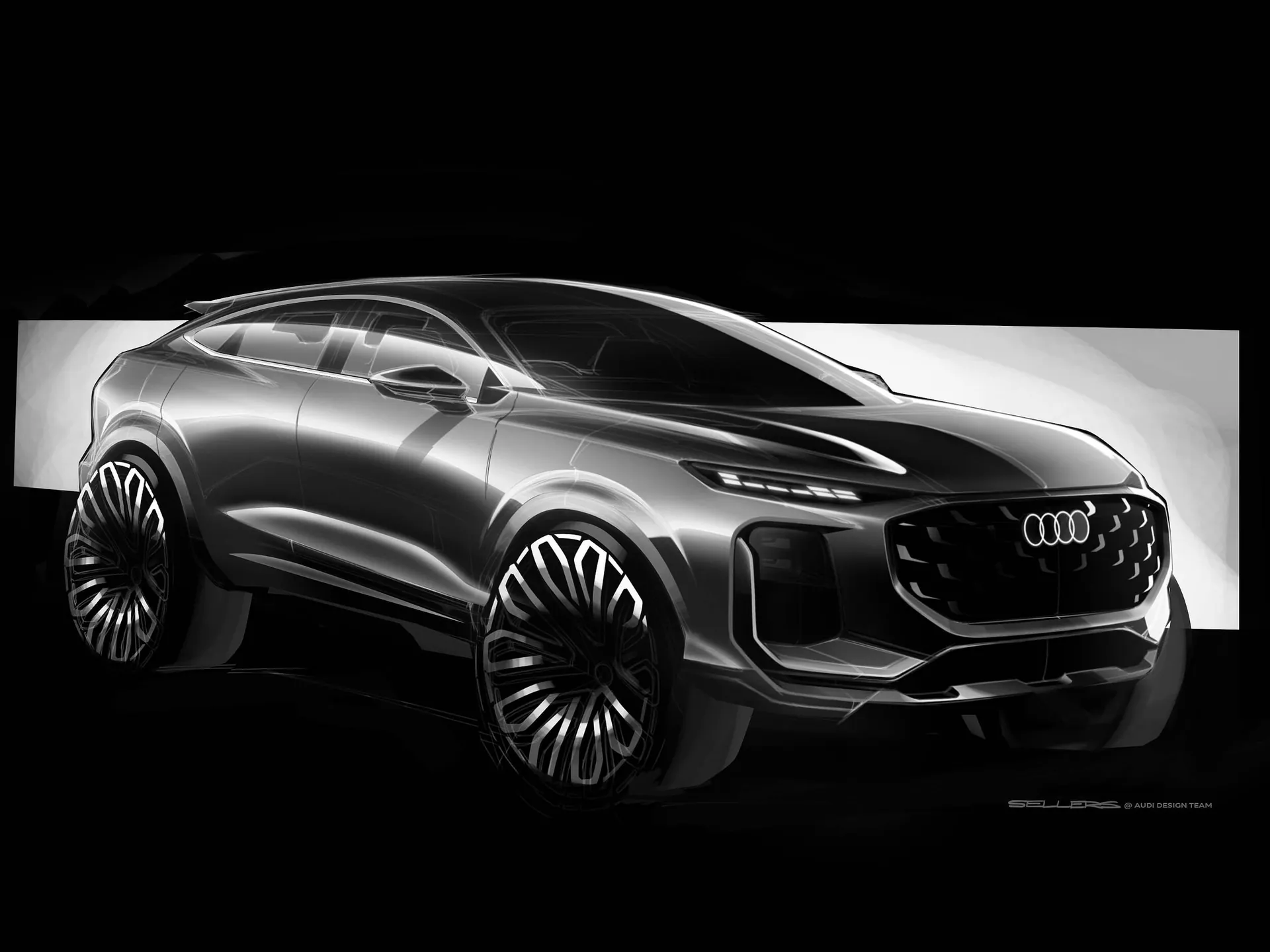 Audi Q3 Sportback (2026) – designové skici