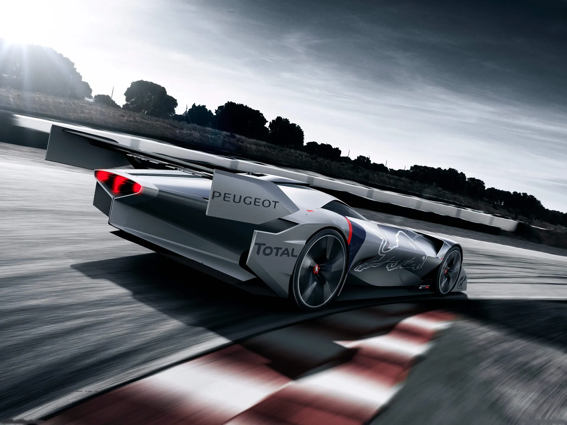 Peugeot L750 R HYbrid Concept (2017) – zadní tříčtvrteční pohled